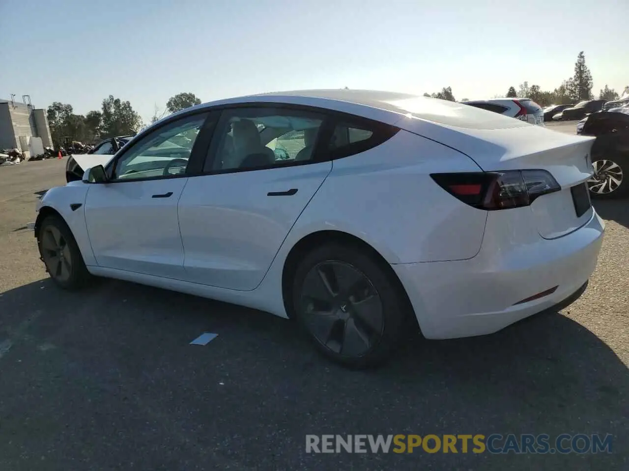 2 fotografías del automóvil dañado 5YJ3E1EA6MF082832 TESLA MODEL 3 2021