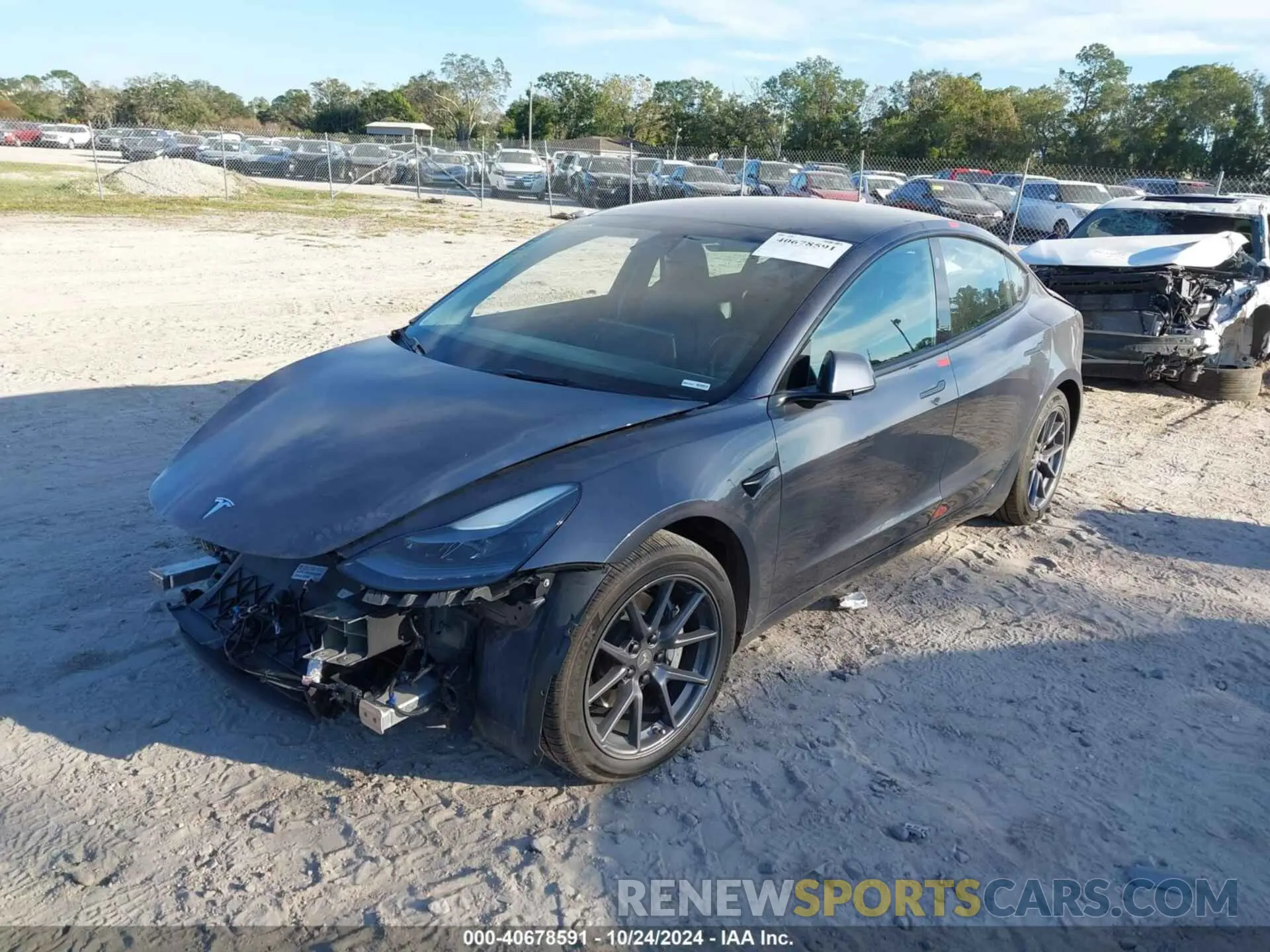 2 fotografías del automóvil dañado 5YJ3E1EA6MF086119 TESLA MODEL 3 2021