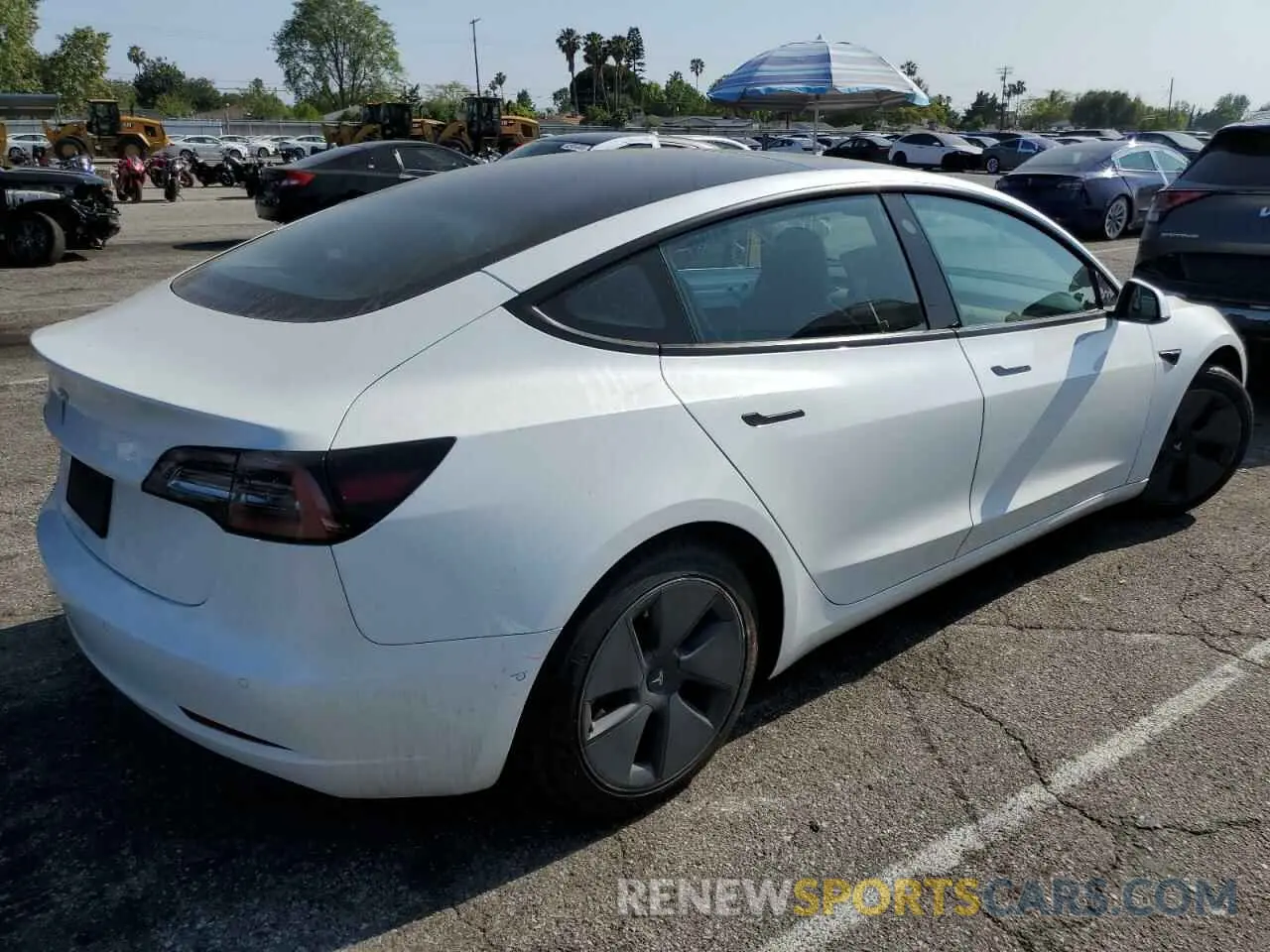 3 fotografías del automóvil dañado 5YJ3E1EA6MF093331 TESLA MODEL 3 2021