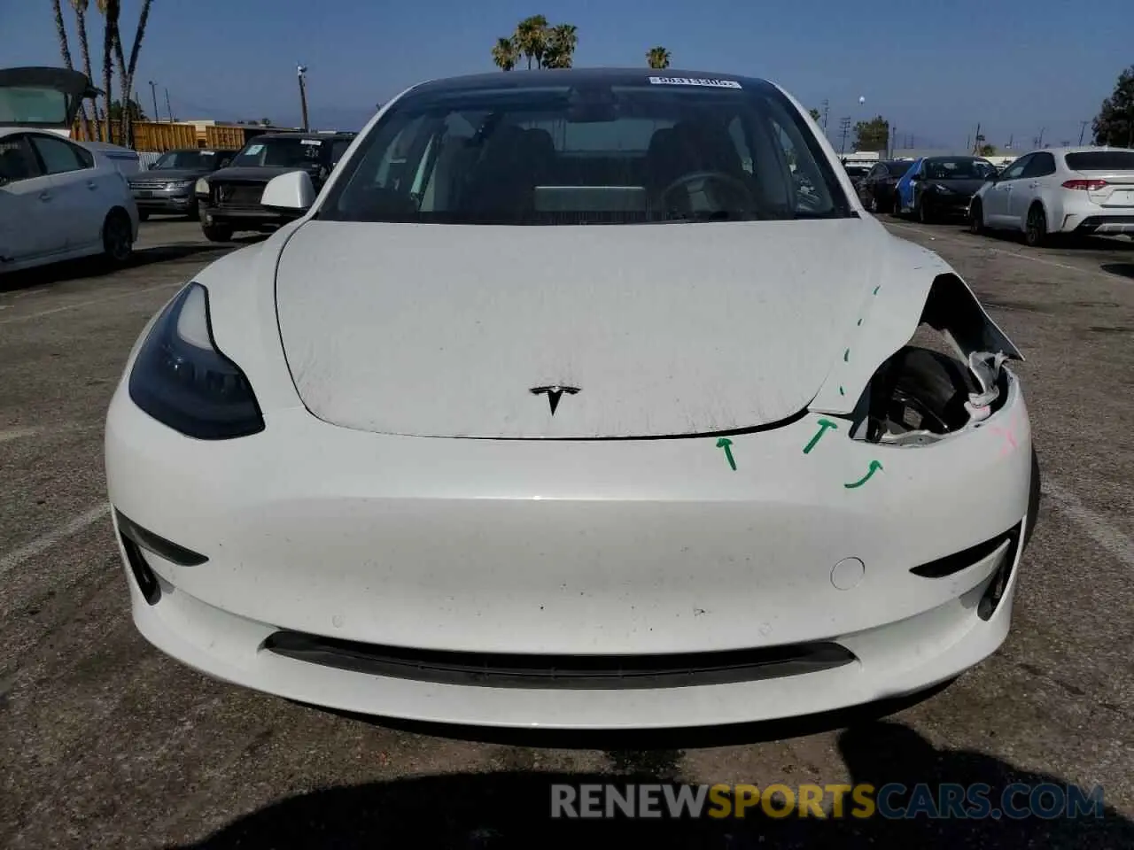5 fotografías del automóvil dañado 5YJ3E1EA6MF093331 TESLA MODEL 3 2021