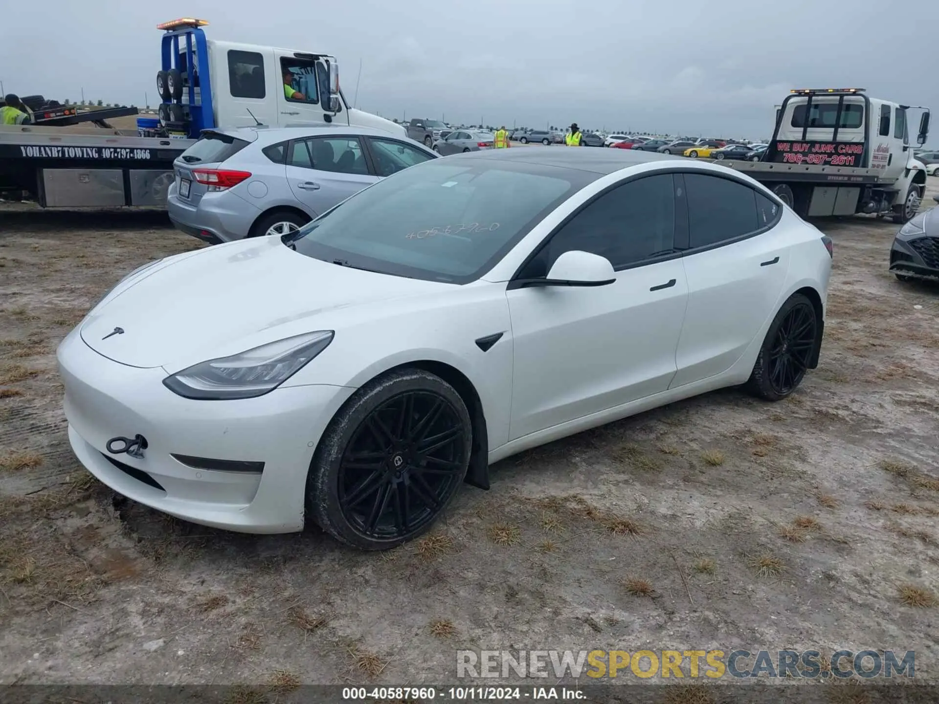 2 fotografías del automóvil dañado 5YJ3E1EA6MF852477 TESLA MODEL 3 2021