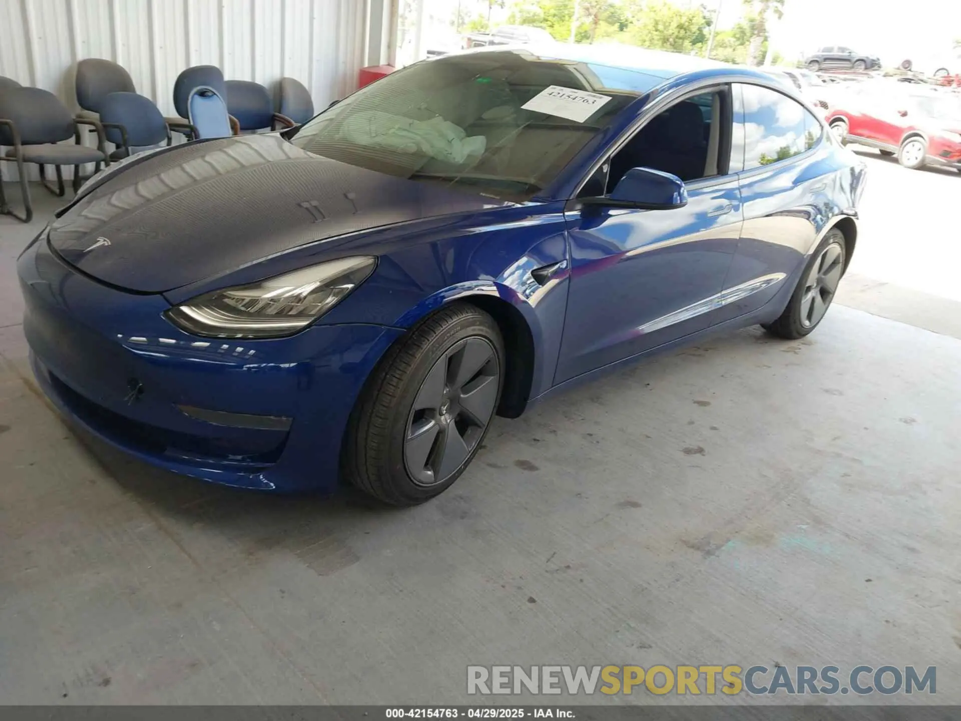 2 fotografías del automóvil dañado 5YJ3E1EA6MF860949 TESLA MODEL 3 2021
