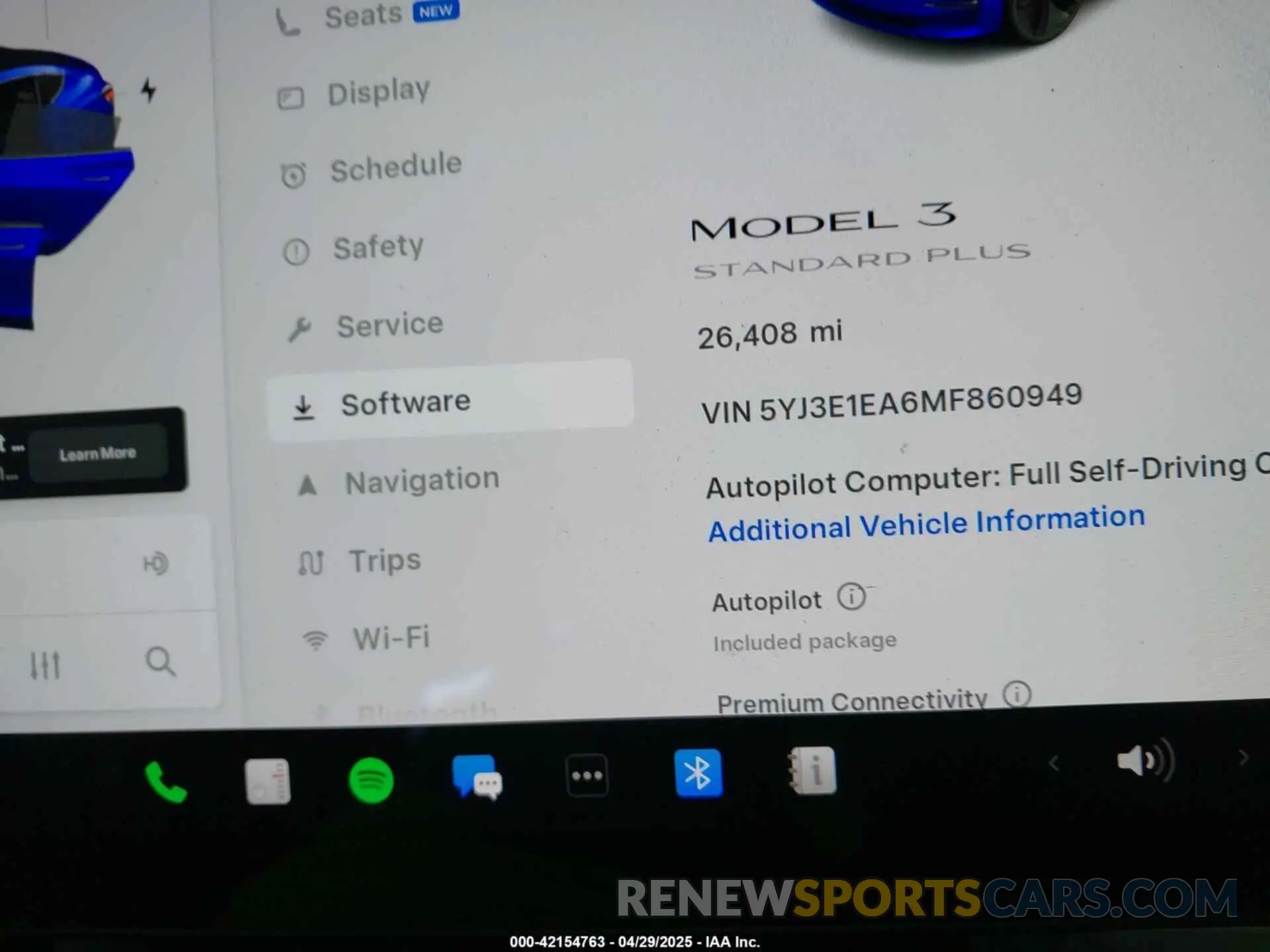 7 fotografías del automóvil dañado 5YJ3E1EA6MF860949 TESLA MODEL 3 2021