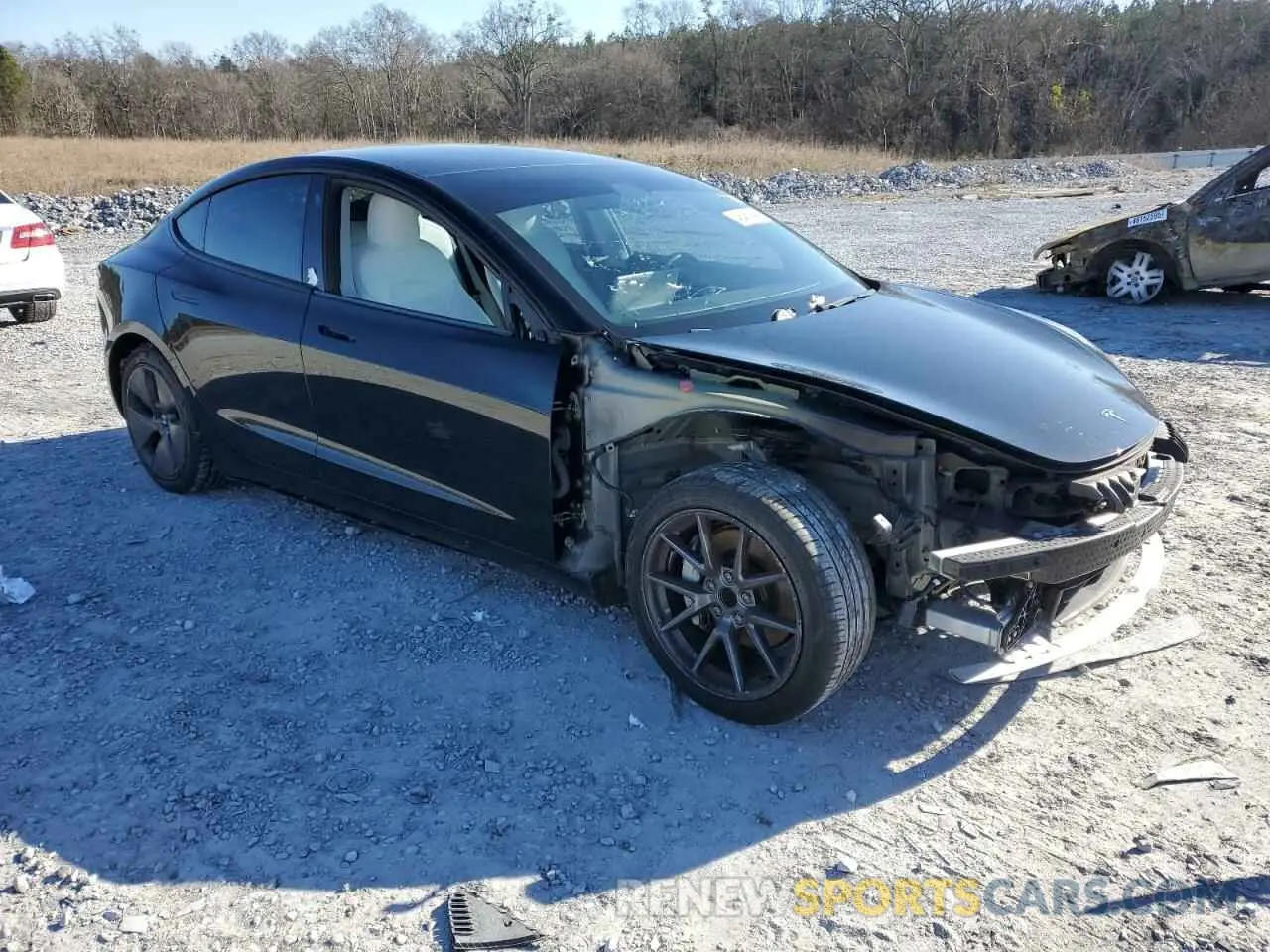 4 fotografías del automóvil dañado 5YJ3E1EA6MF871143 TESLA MODEL 3 2021
