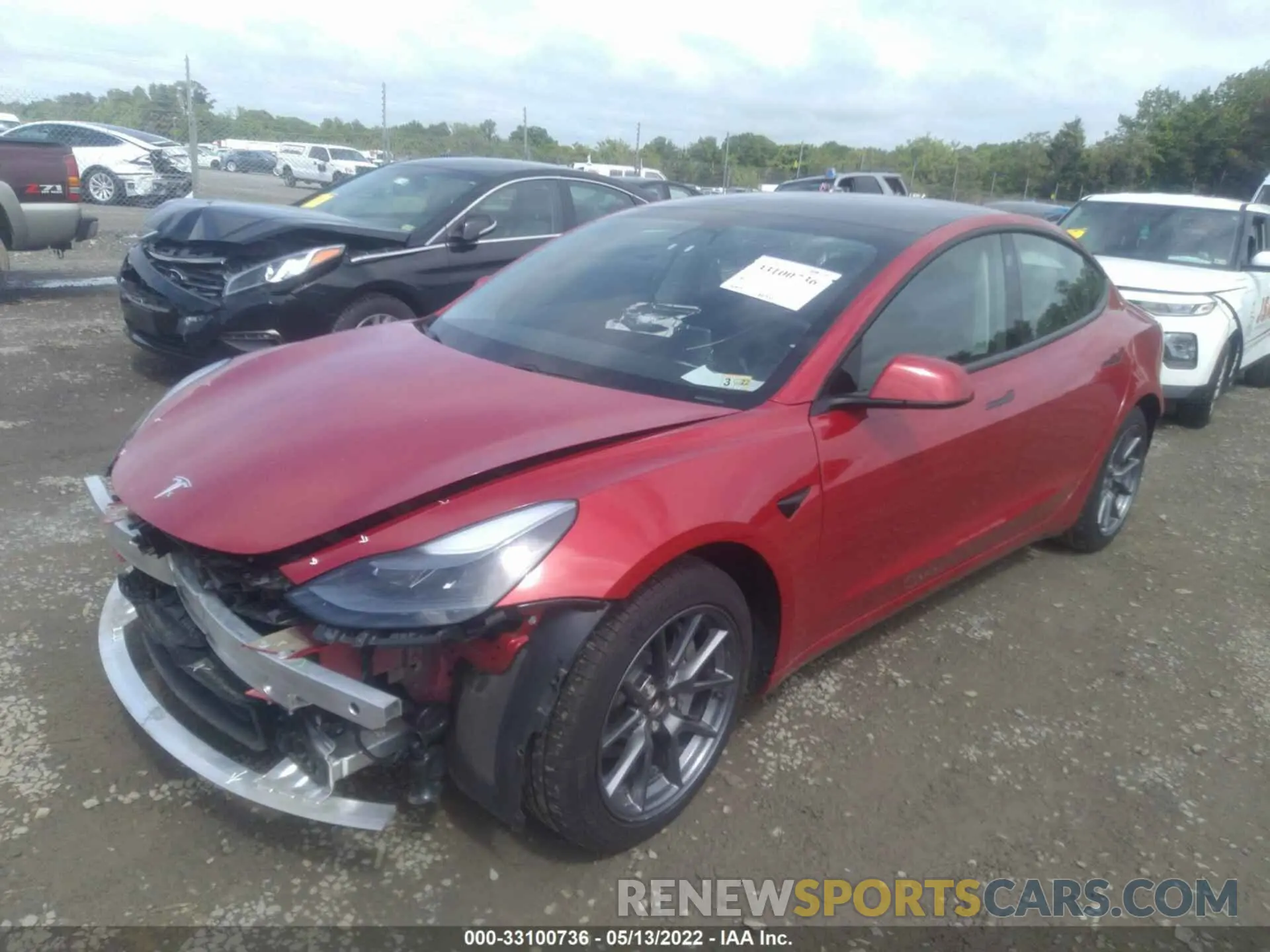 2 fotografías del automóvil dañado 5YJ3E1EA6MF911494 TESLA MODEL 3 2021