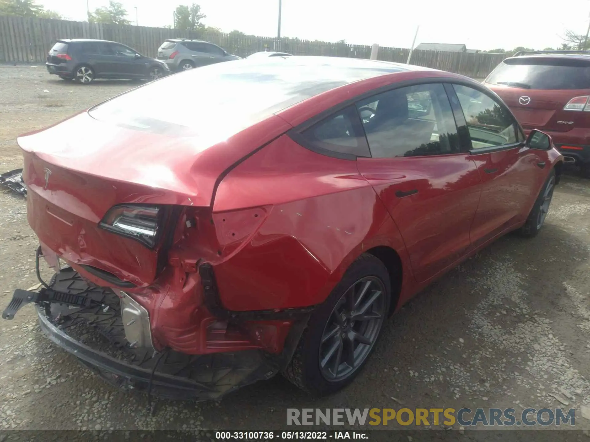 4 fotografías del automóvil dañado 5YJ3E1EA6MF911494 TESLA MODEL 3 2021