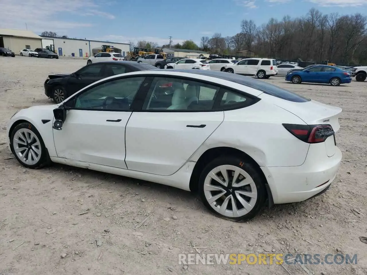 2 fotografías del automóvil dañado 5YJ3E1EA6MF915626 TESLA MODEL 3 2021
