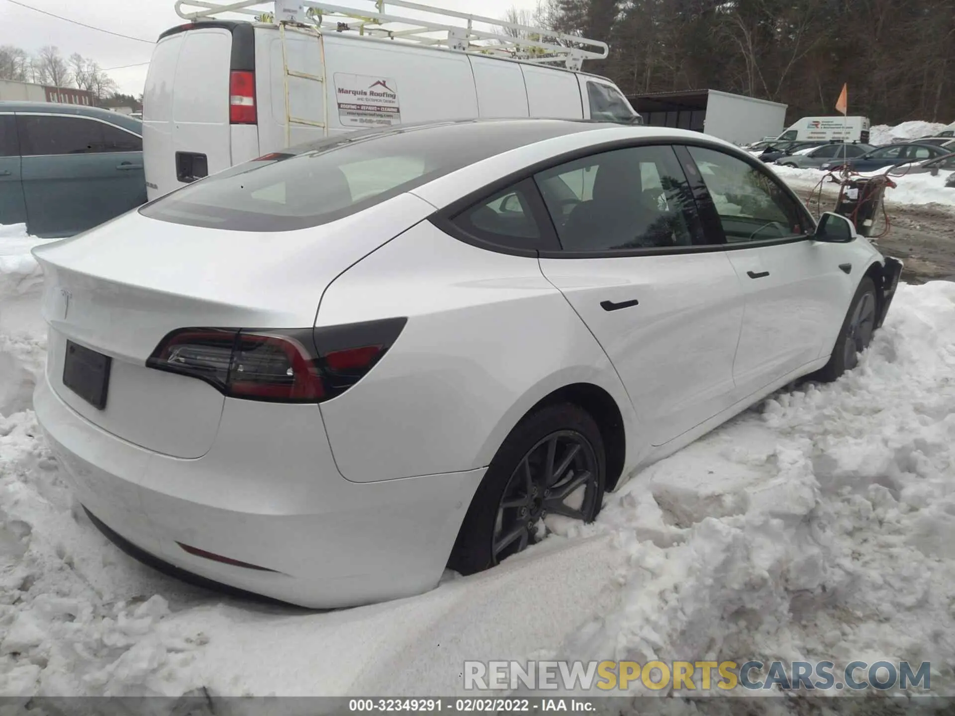 4 fotografías del automóvil dañado 5YJ3E1EA6MF923127 TESLA MODEL 3 2021