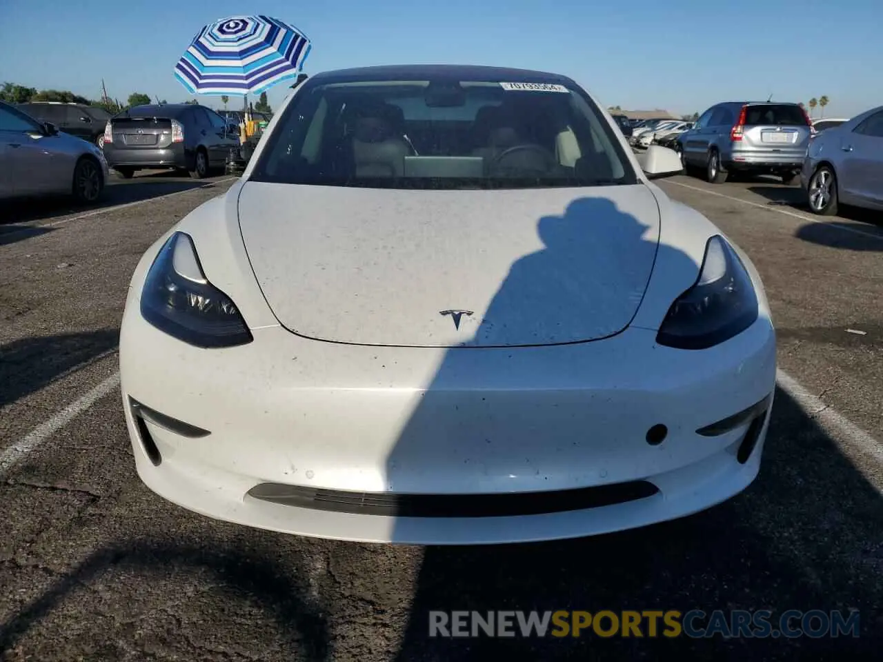 5 fotografías del automóvil dañado 5YJ3E1EA6MF929669 TESLA MODEL 3 2021