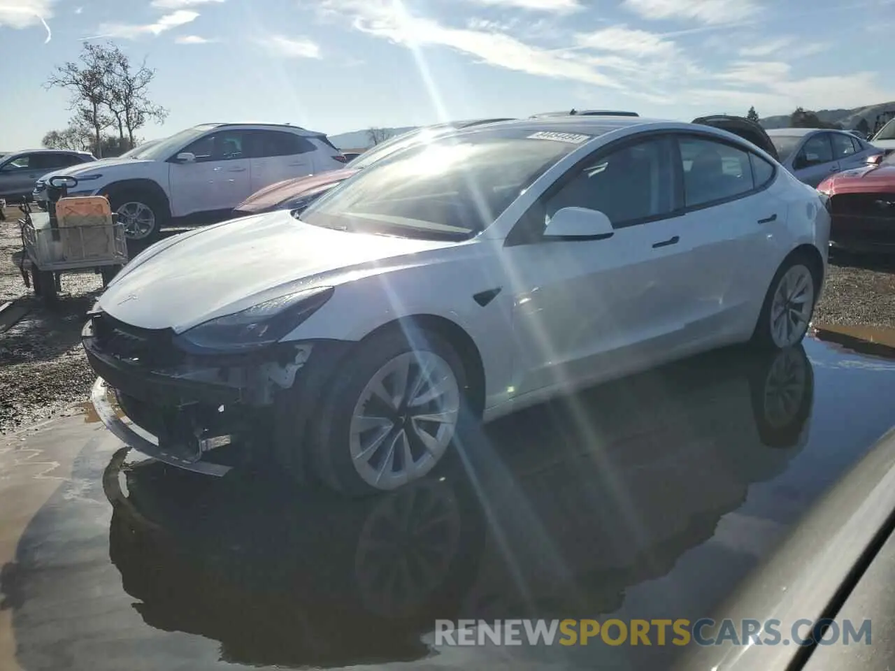 1 fotografías del automóvil dañado 5YJ3E1EA6MF937271 TESLA MODEL 3 2021