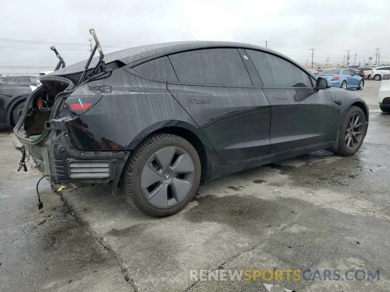 3 fotografías del automóvil dañado 5YJ3E1EA6MF938582 TESLA MODEL 3 2021