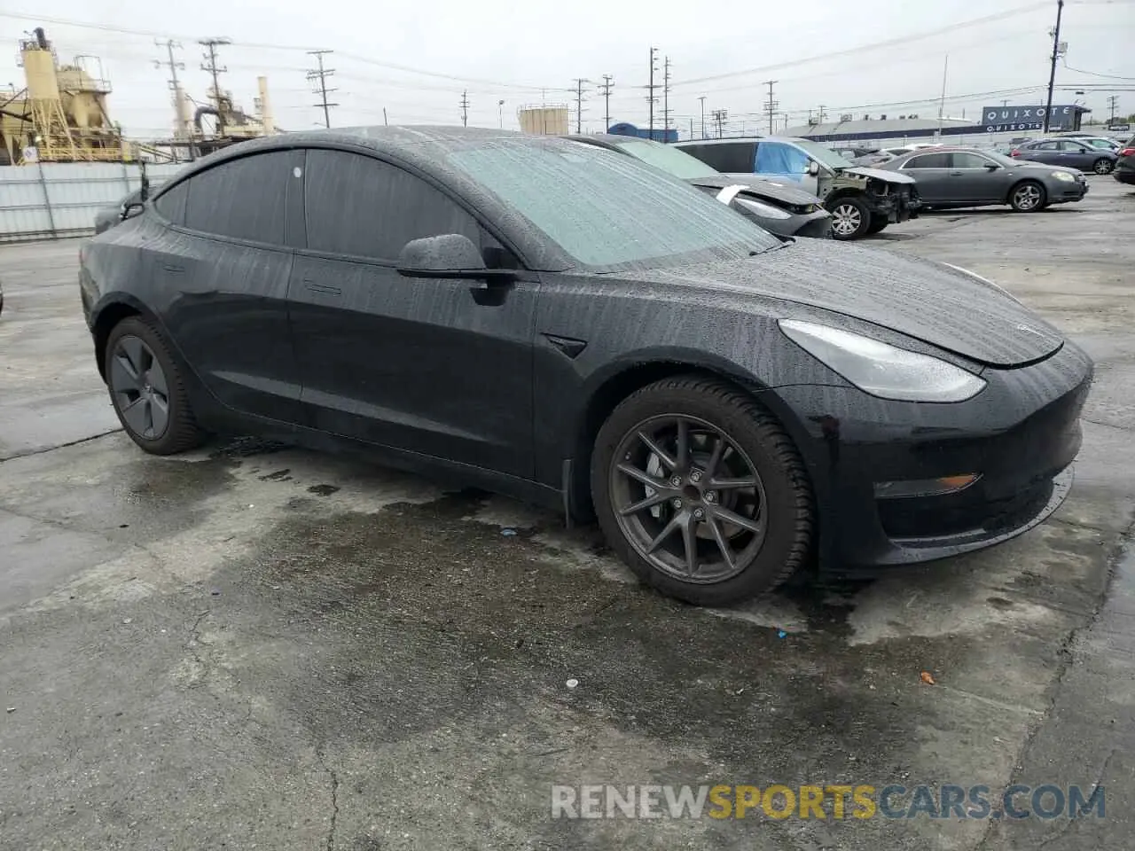 4 fotografías del automóvil dañado 5YJ3E1EA6MF938582 TESLA MODEL 3 2021