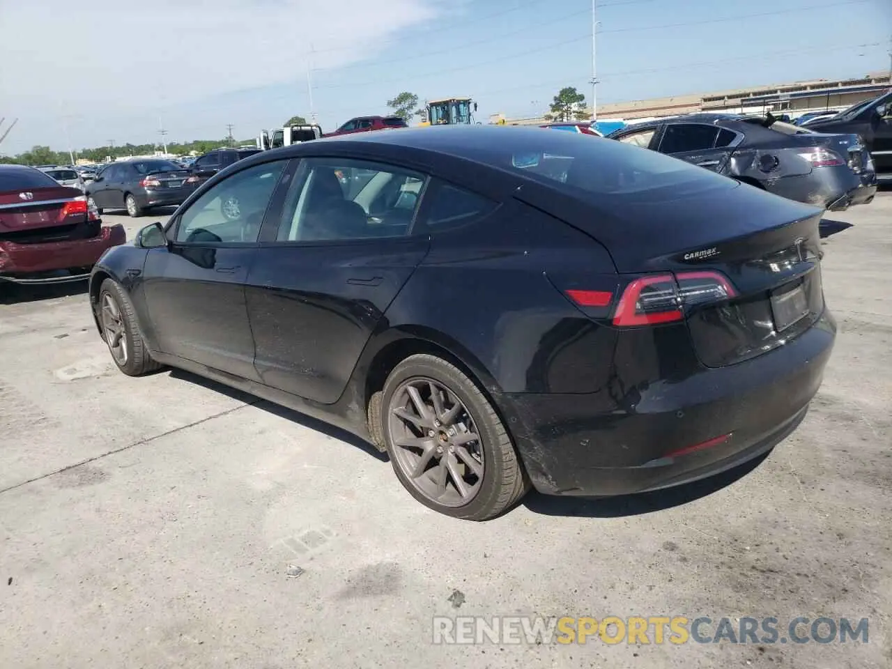2 fotografías del automóvil dañado 5YJ3E1EA6MF982419 TESLA MODEL 3 2021