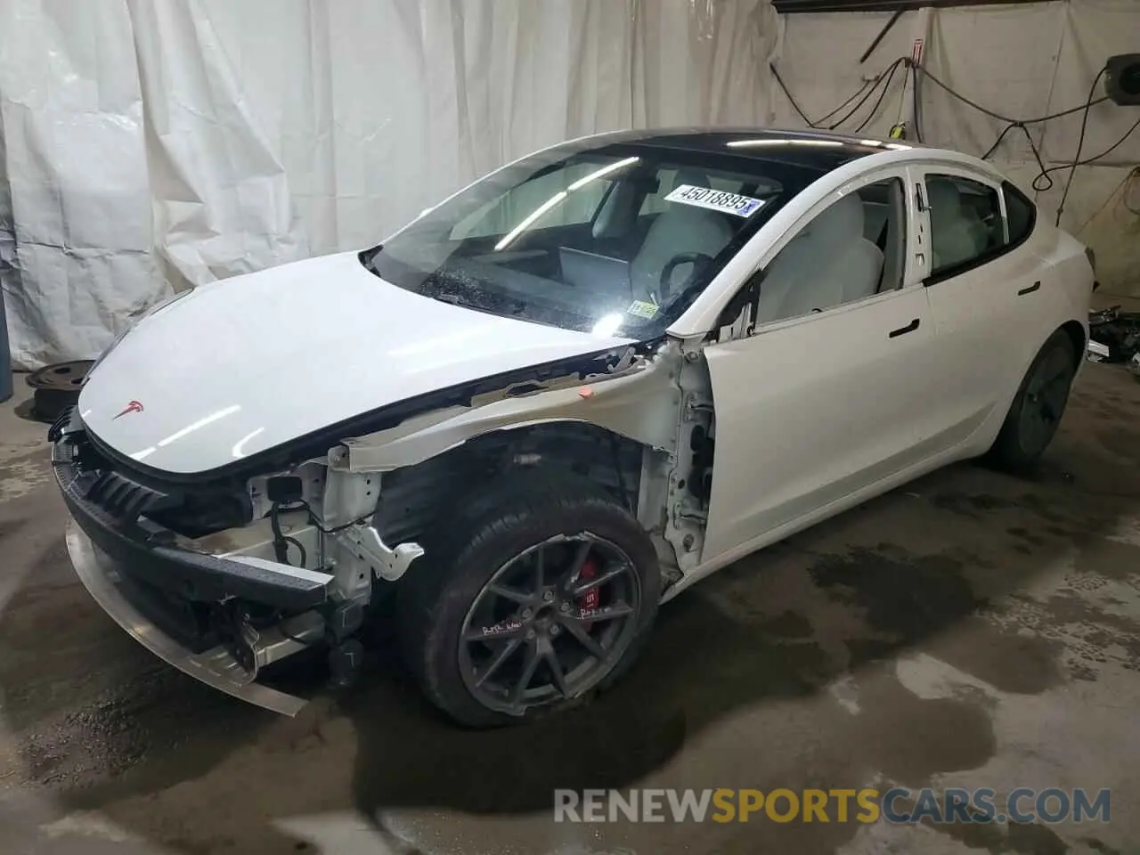 1 fotografías del automóvil dañado 5YJ3E1EA6MF983019 TESLA MODEL 3 2021