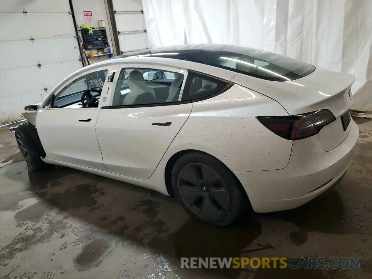 2 fotografías del automóvil dañado 5YJ3E1EA6MF983019 TESLA MODEL 3 2021