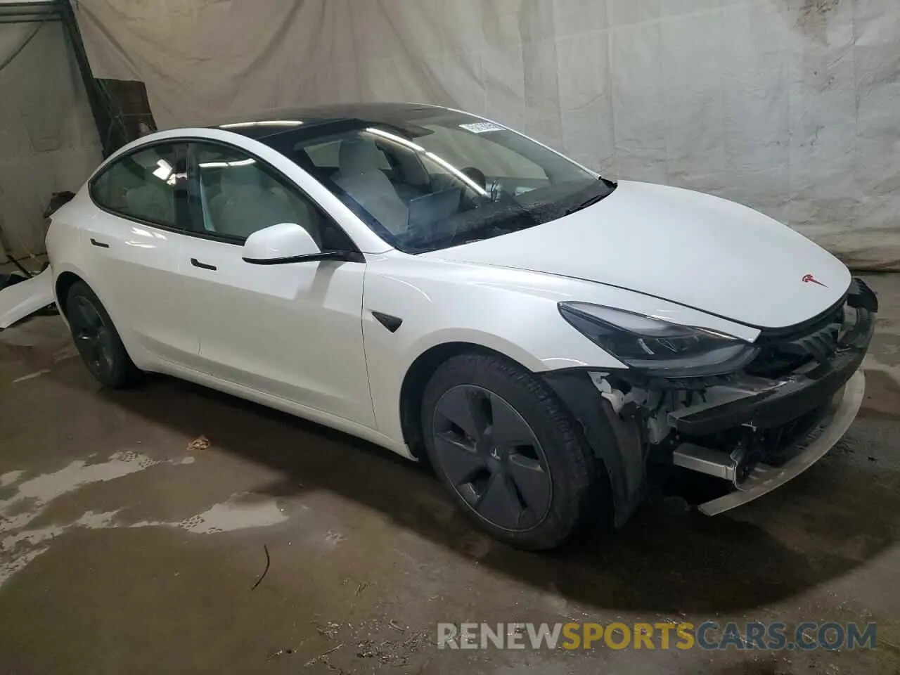 4 fotografías del automóvil dañado 5YJ3E1EA6MF983019 TESLA MODEL 3 2021
