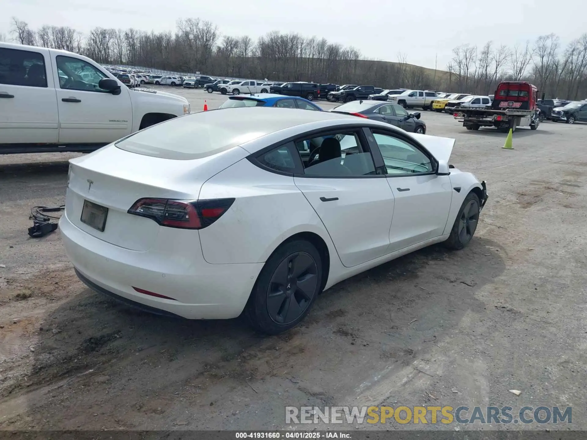 4 fotografías del automóvil dañado 5YJ3E1EA7MF014698 TESLA MODEL 3 2021