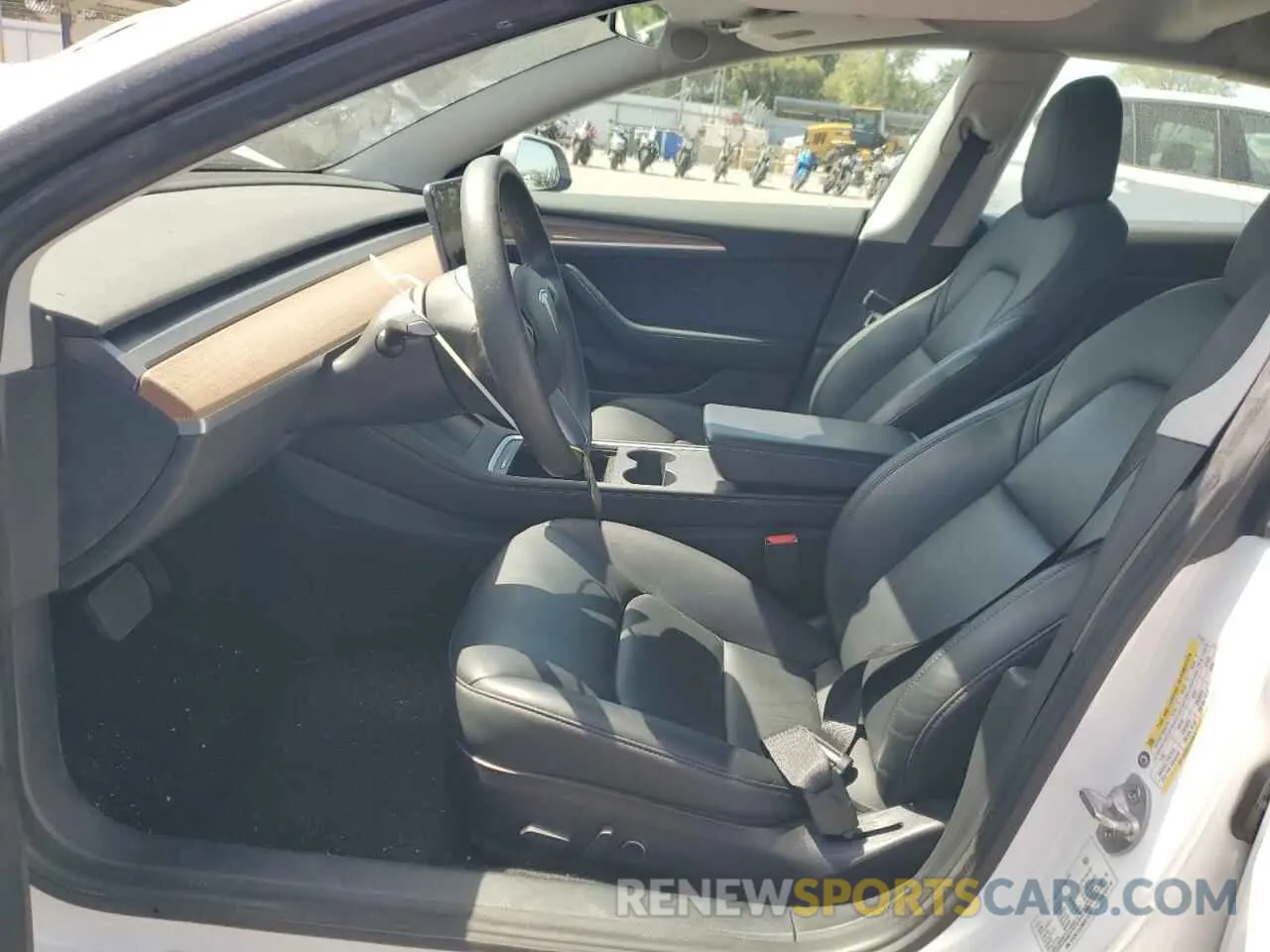 7 fotografías del automóvil dañado 5YJ3E1EA7MF017472 TESLA MODEL 3 2021