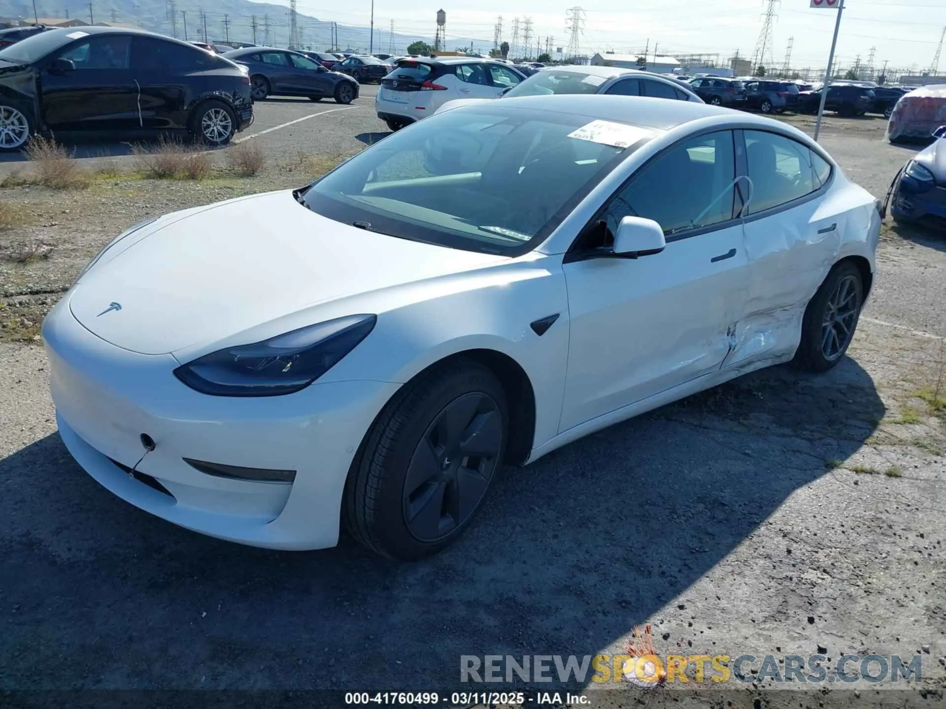 2 fotografías del automóvil dañado 5YJ3E1EA7MF021196 TESLA MODEL 3 2021