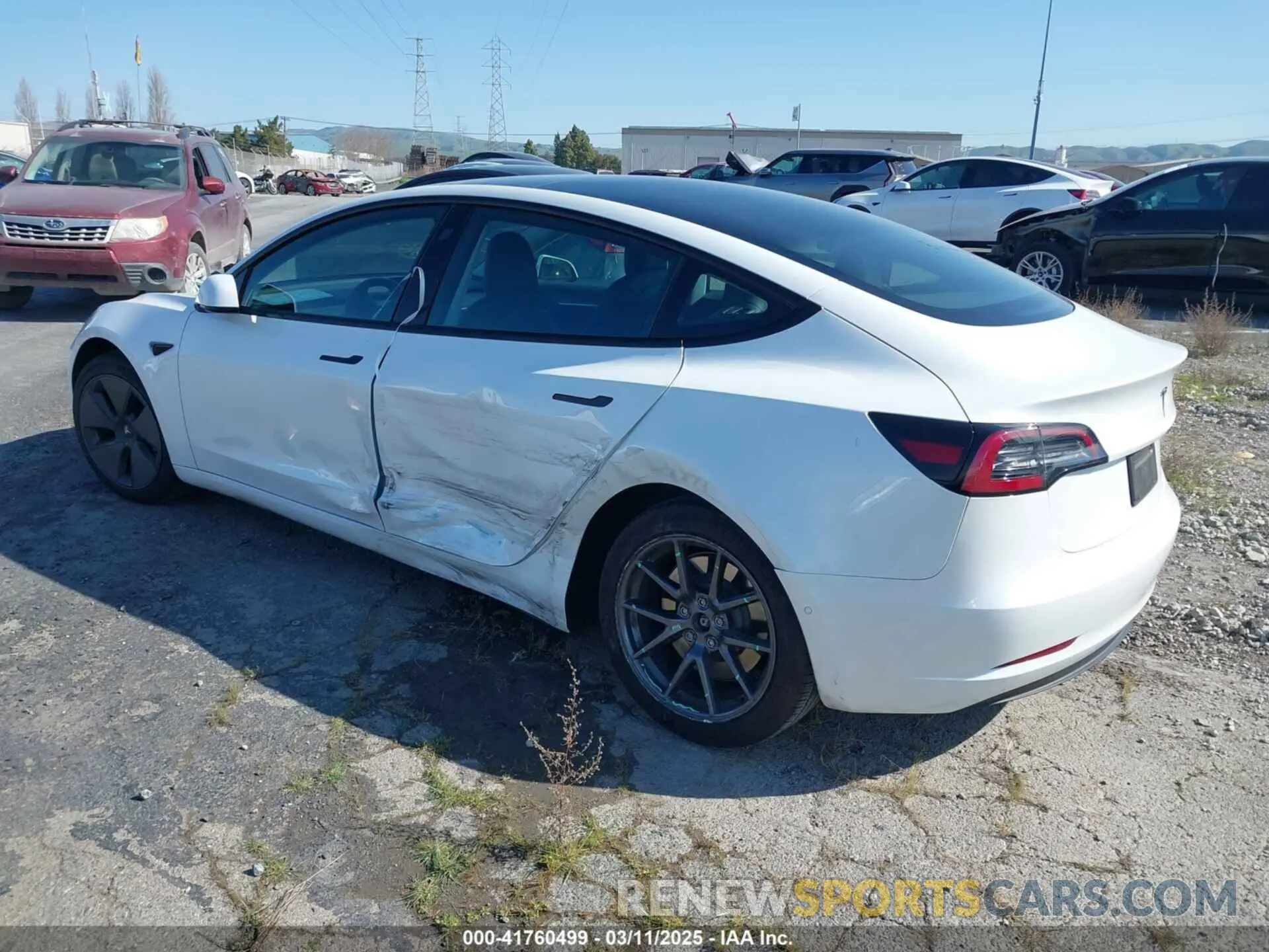 3 fotografías del automóvil dañado 5YJ3E1EA7MF021196 TESLA MODEL 3 2021