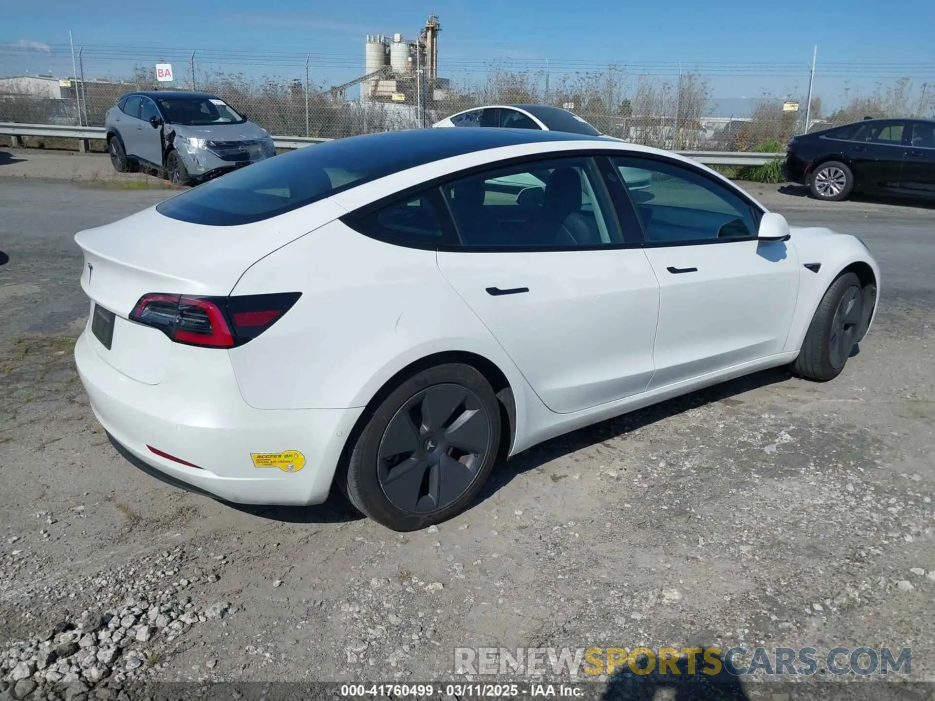 4 fotografías del automóvil dañado 5YJ3E1EA7MF021196 TESLA MODEL 3 2021