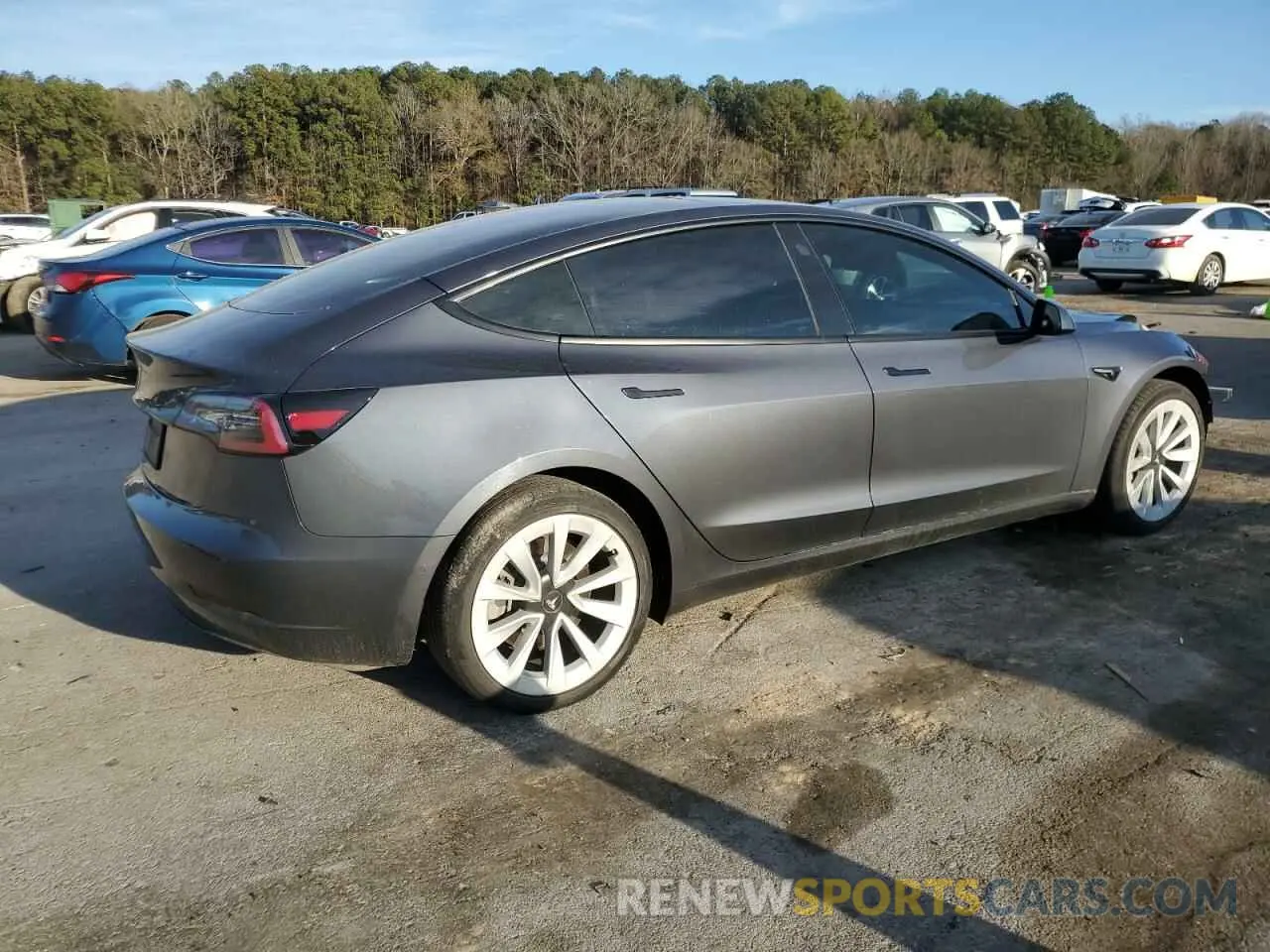 3 fotografías del automóvil dañado 5YJ3E1EA7MF032215 TESLA MODEL 3 2021
