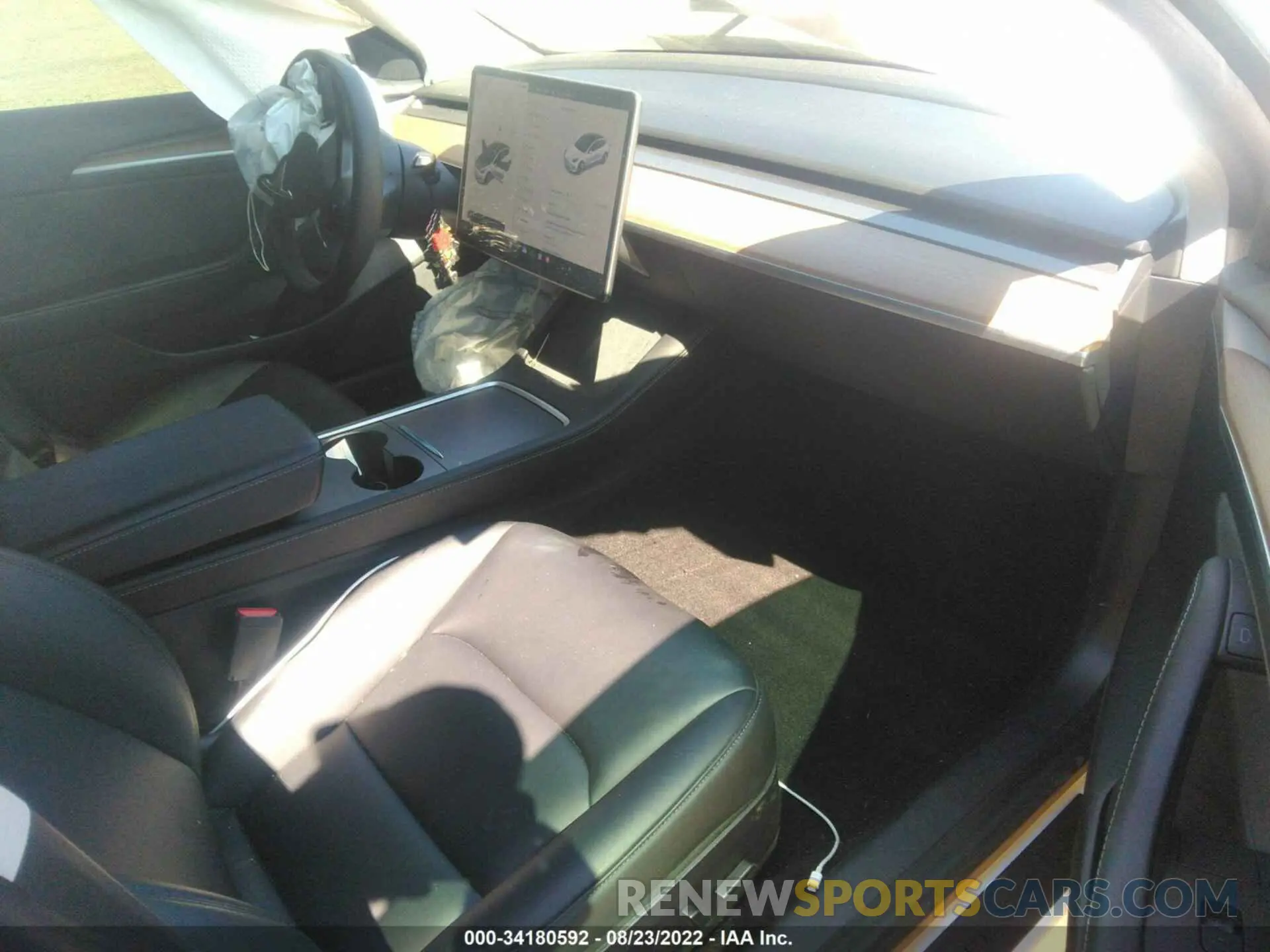 5 fotografías del automóvil dañado 5YJ3E1EA7MF064534 TESLA MODEL 3 2021