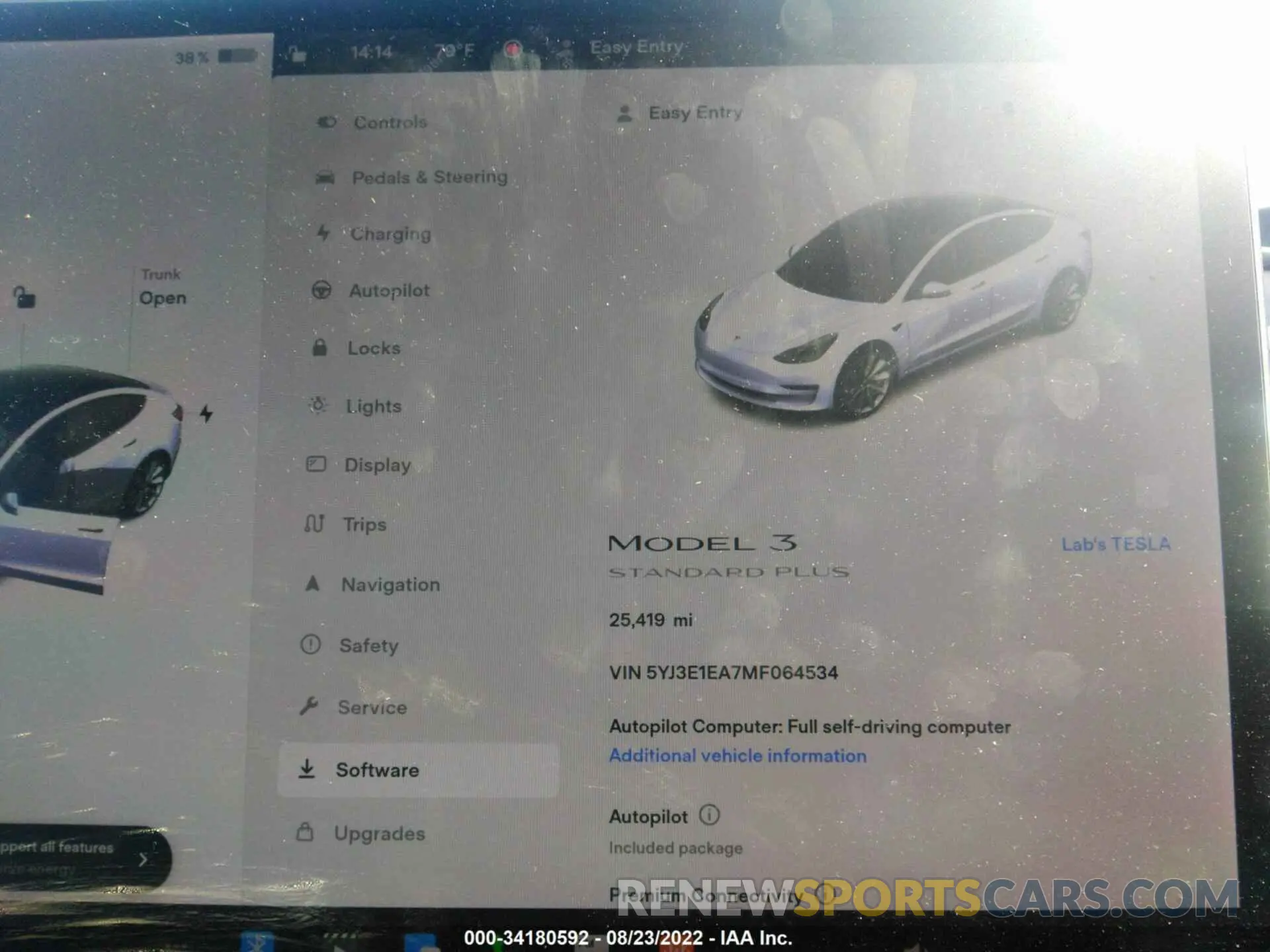 7 fotografías del automóvil dañado 5YJ3E1EA7MF064534 TESLA MODEL 3 2021