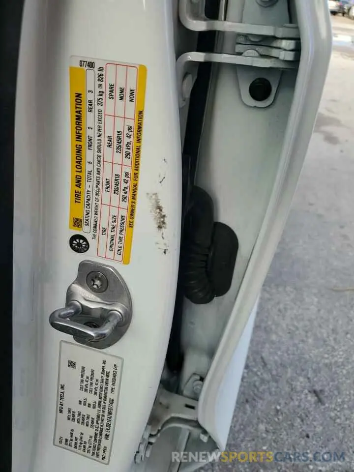 12 fotografías del automóvil dañado 5YJ3E1EA7MF077400 TESLA MODEL 3 2021