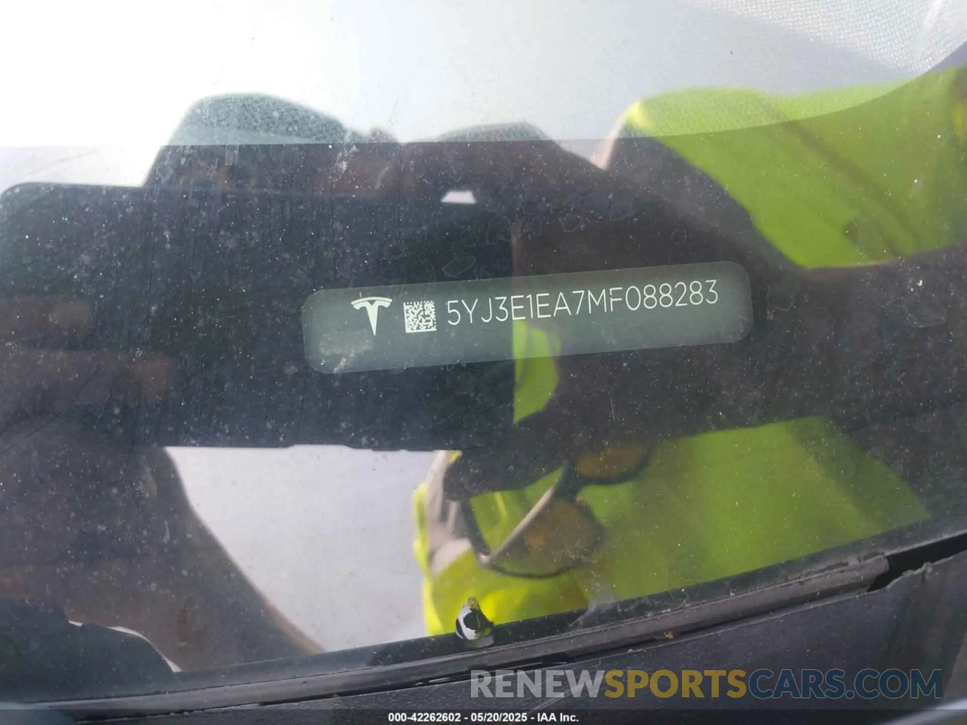 9 fotografías del automóvil dañado 5YJ3E1EA7MF088283 TESLA MODEL 3 2021
