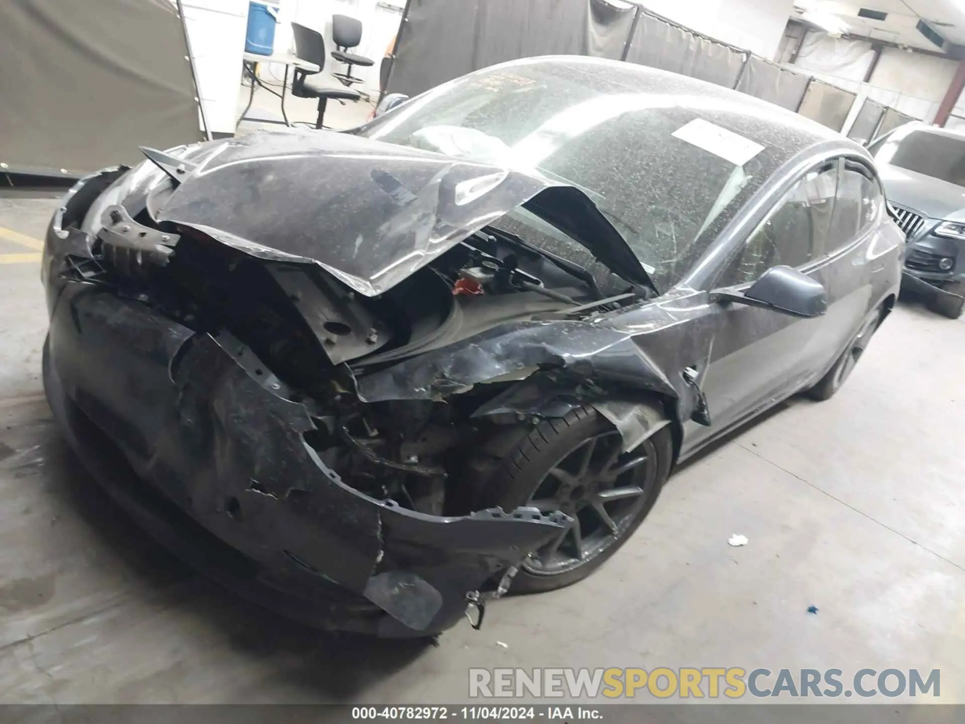 2 fotografías del automóvil dañado 5YJ3E1EA7MF096416 TESLA MODEL 3 2021