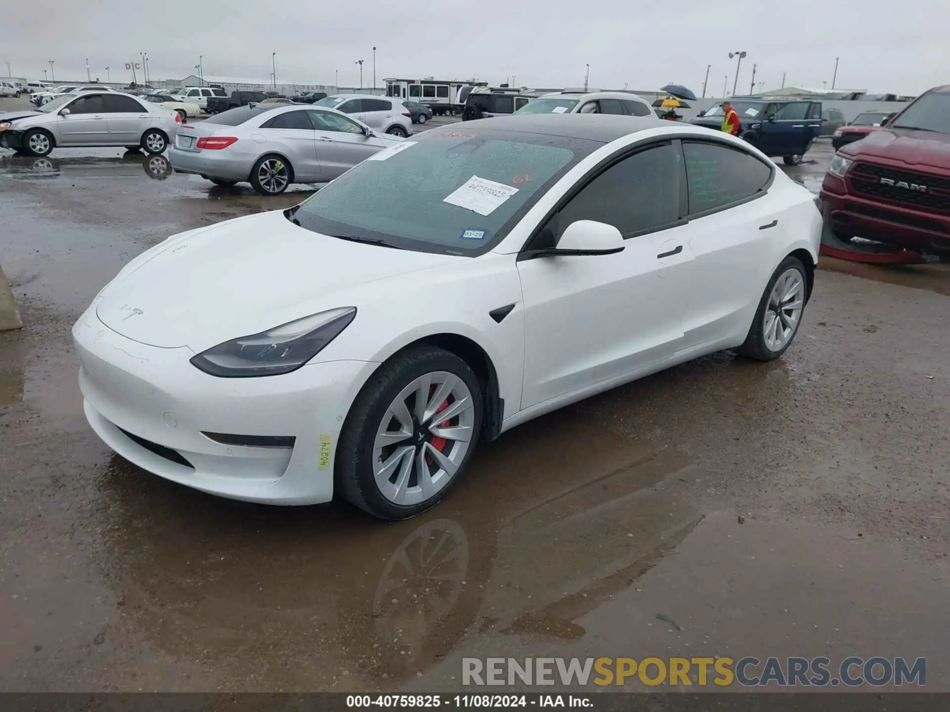 2 fotografías del automóvil dañado 5YJ3E1EA7MF096643 TESLA MODEL 3 2021