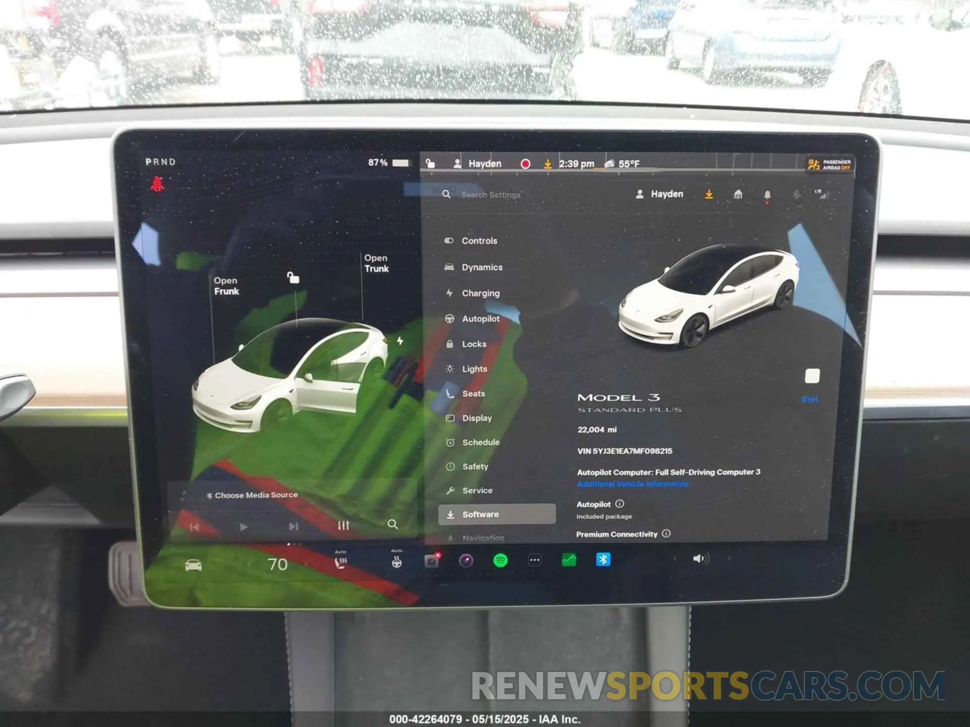 19 fotografías del automóvil dañado 5YJ3E1EA7MF098215 TESLA MODEL 3 2021