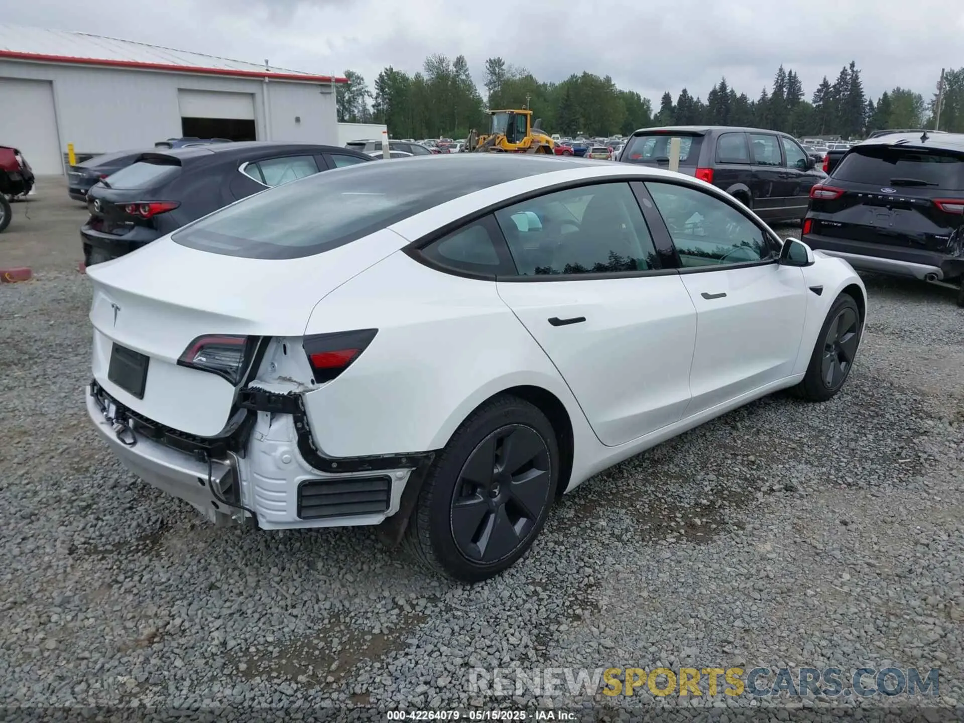 4 fotografías del automóvil dañado 5YJ3E1EA7MF098215 TESLA MODEL 3 2021