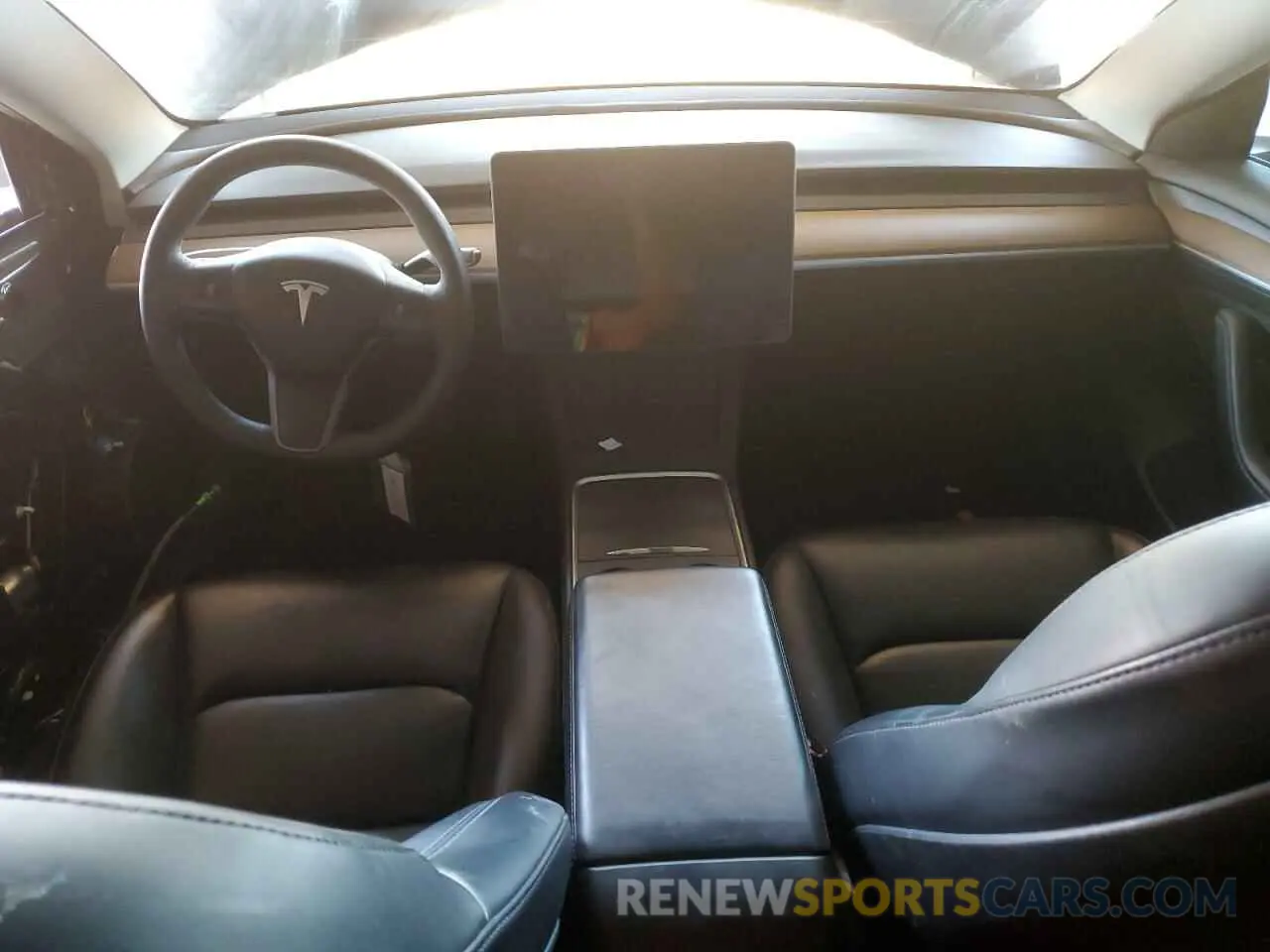 8 fotografías del automóvil dañado 5YJ3E1EA7MF100545 TESLA MODEL 3 2021