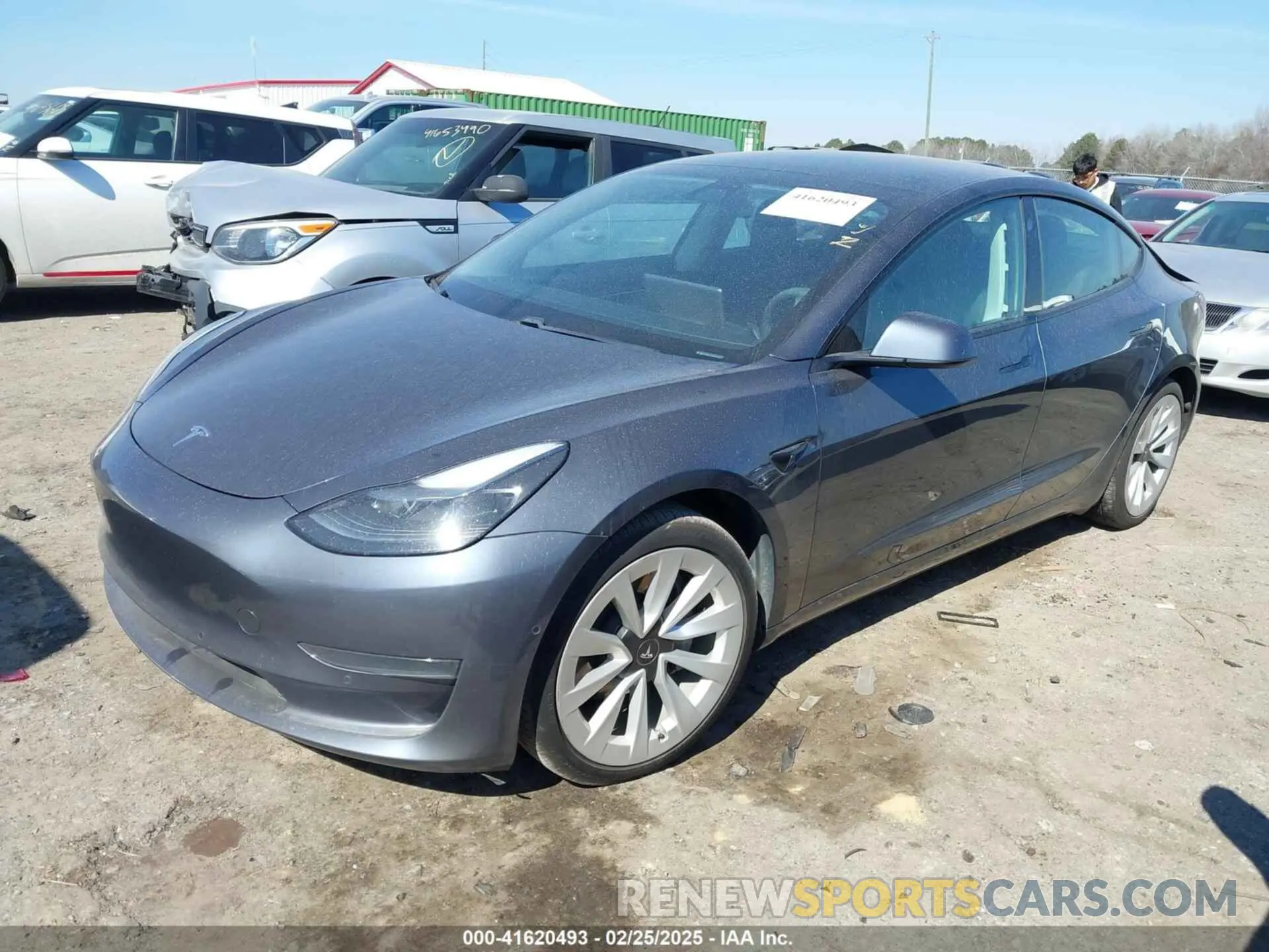2 fotografías del automóvil dañado 5YJ3E1EA7MF869904 TESLA MODEL 3 2021