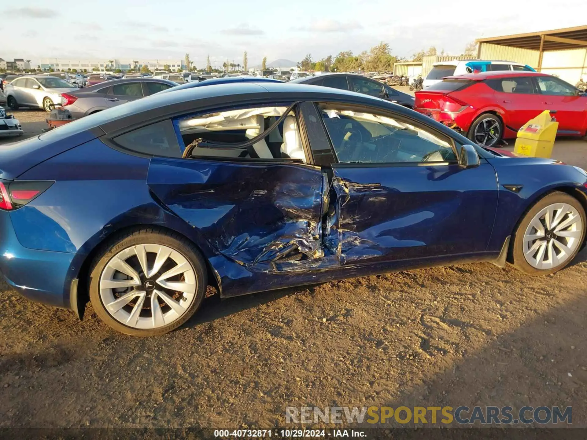 6 fotografías del automóvil dañado 5YJ3E1EA7MF875007 TESLA MODEL 3 2021
