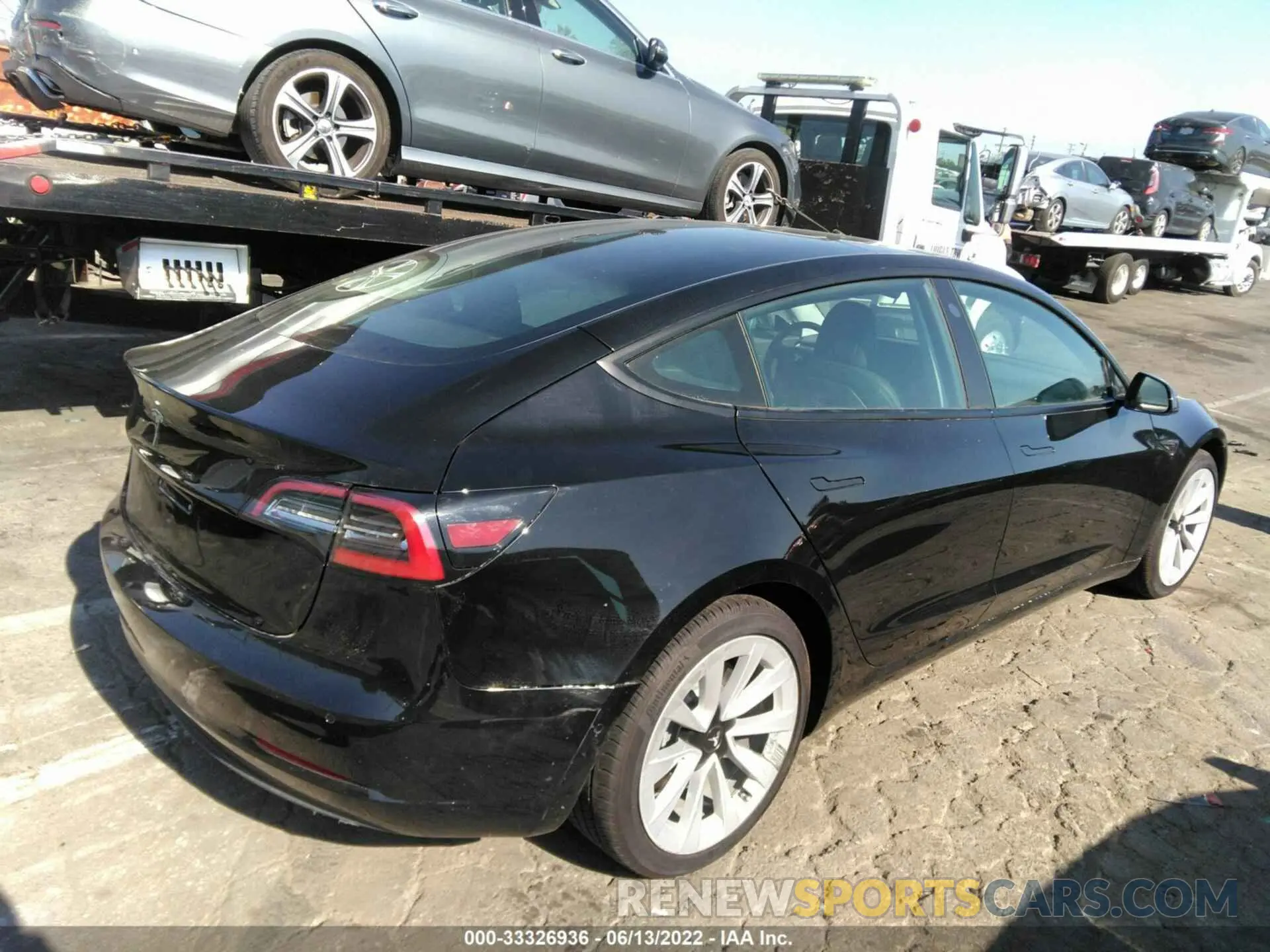 4 fotografías del automóvil dañado 5YJ3E1EA7MF922049 TESLA MODEL 3 2021