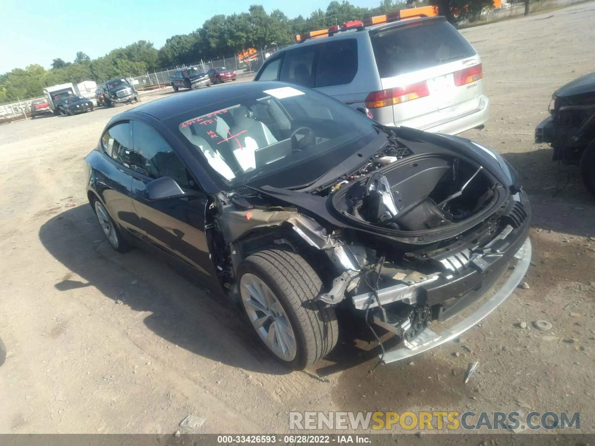 1 fotografías del automóvil dañado 5YJ3E1EA7MF922116 TESLA MODEL 3 2021