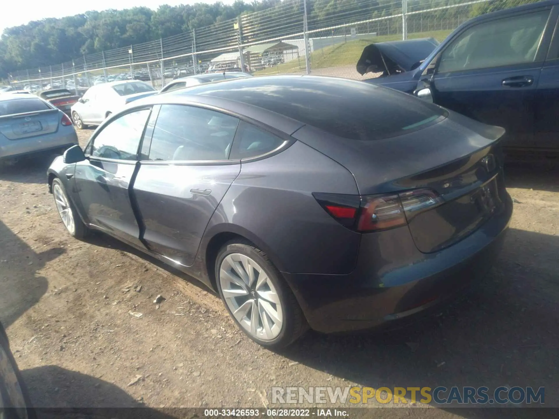 3 fotografías del automóvil dañado 5YJ3E1EA7MF922116 TESLA MODEL 3 2021