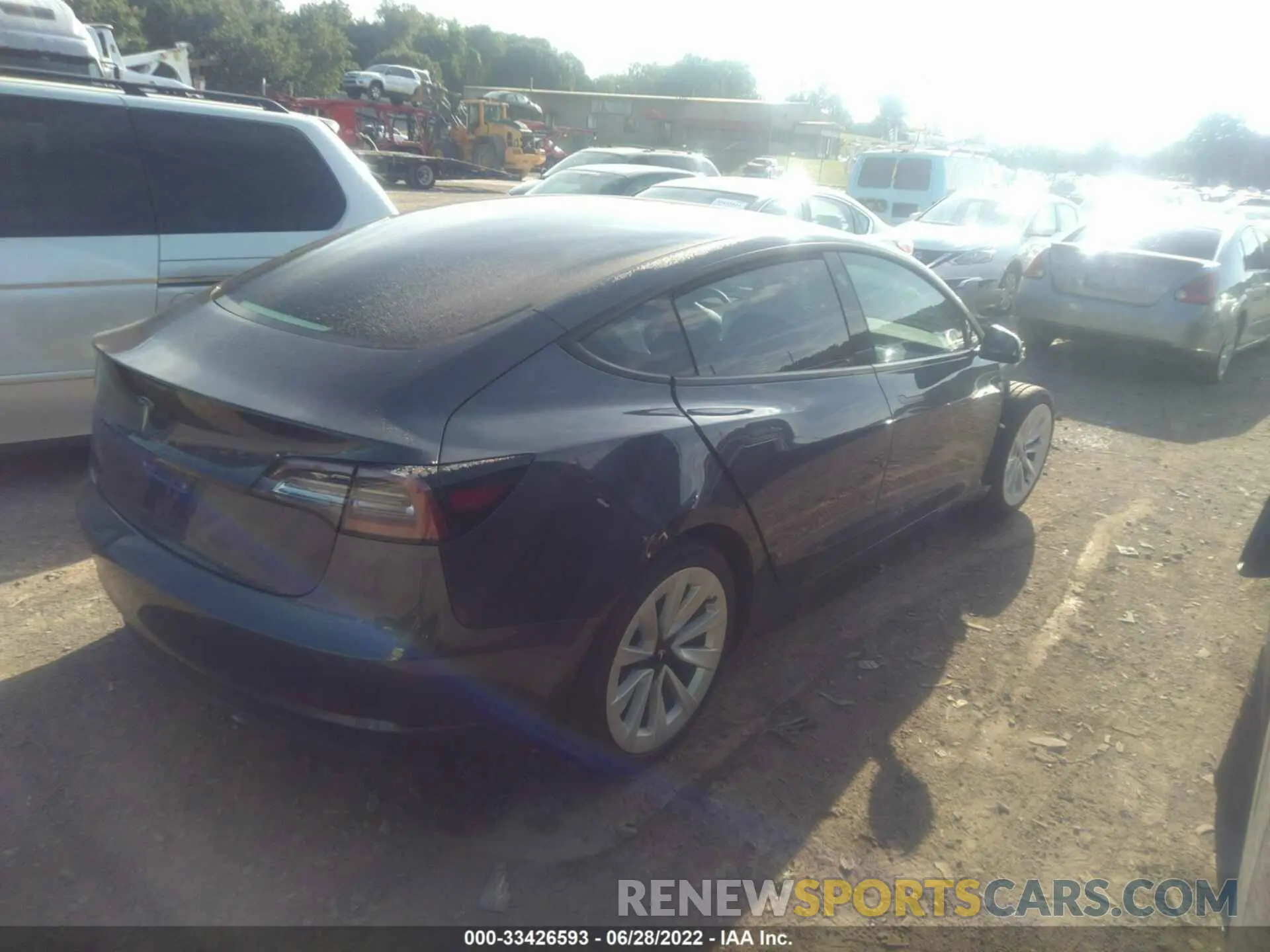 4 fotografías del automóvil dañado 5YJ3E1EA7MF922116 TESLA MODEL 3 2021
