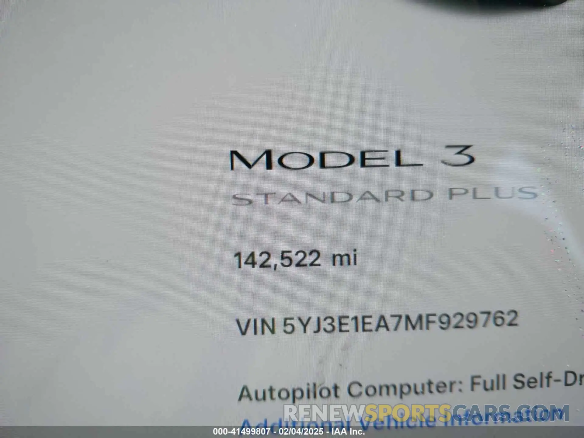 16 fotografías del automóvil dañado 5YJ3E1EA7MF929762 TESLA MODEL 3 2021