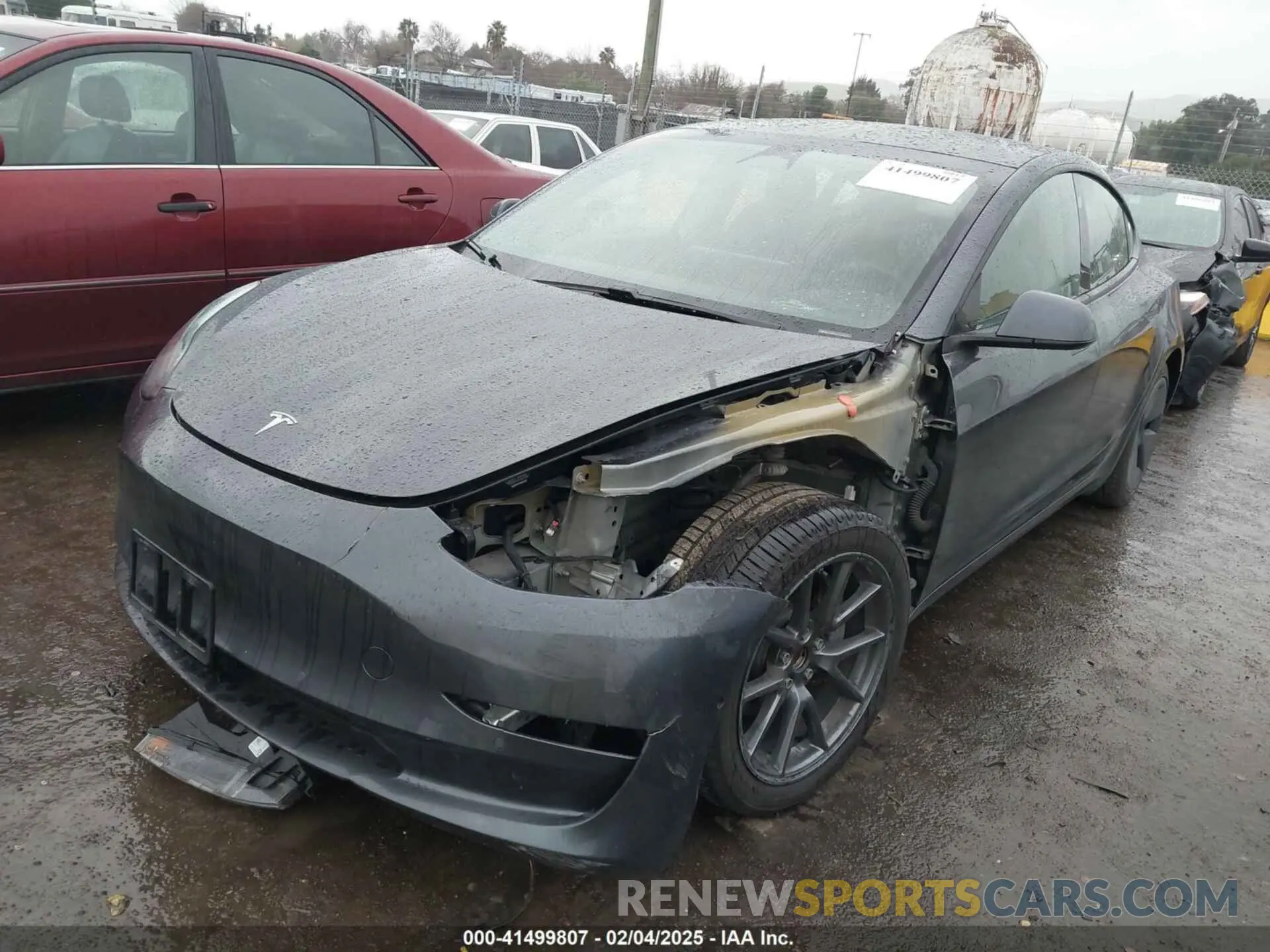 2 fotografías del automóvil dañado 5YJ3E1EA7MF929762 TESLA MODEL 3 2021