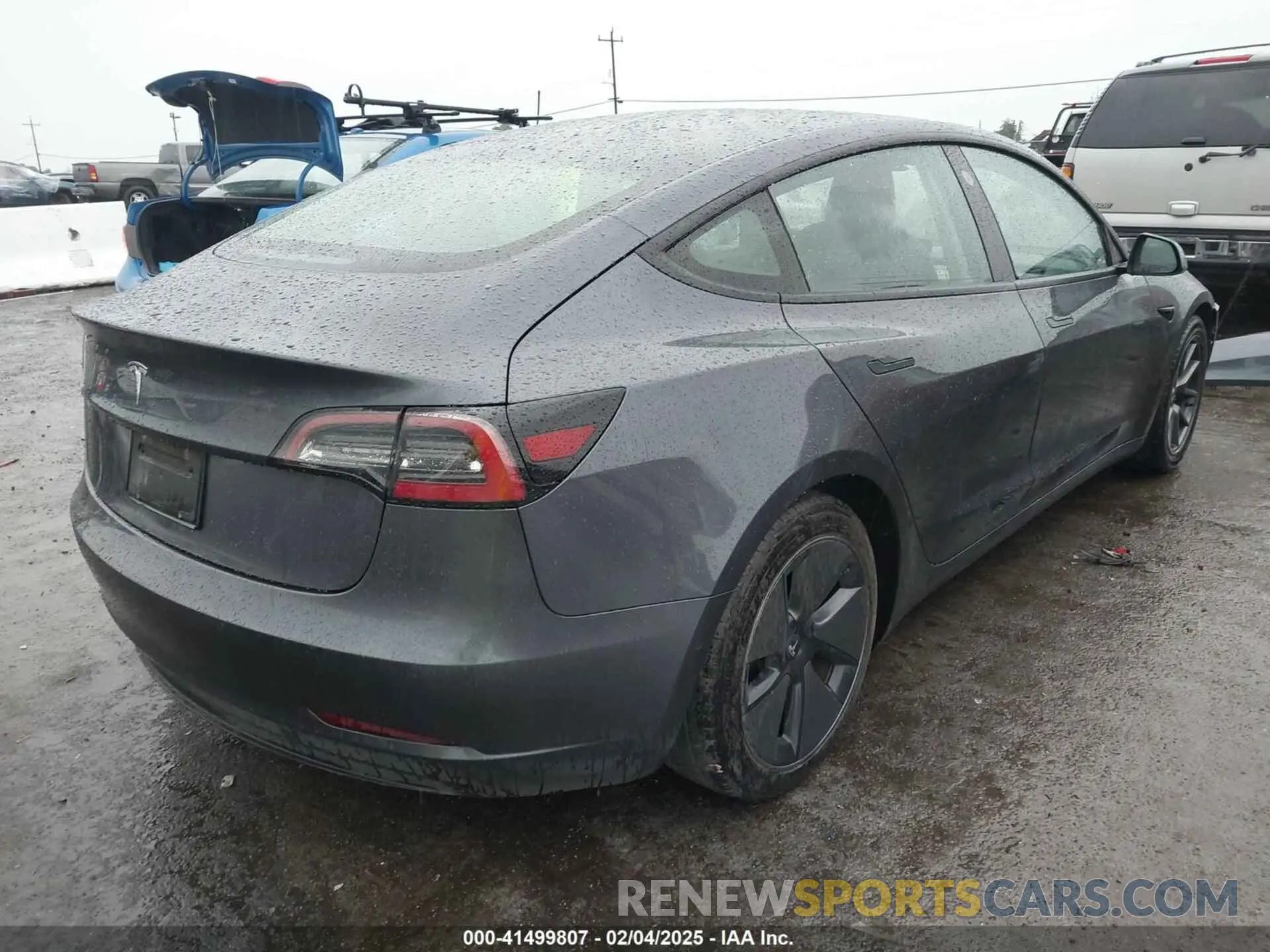 4 fotografías del automóvil dañado 5YJ3E1EA7MF929762 TESLA MODEL 3 2021