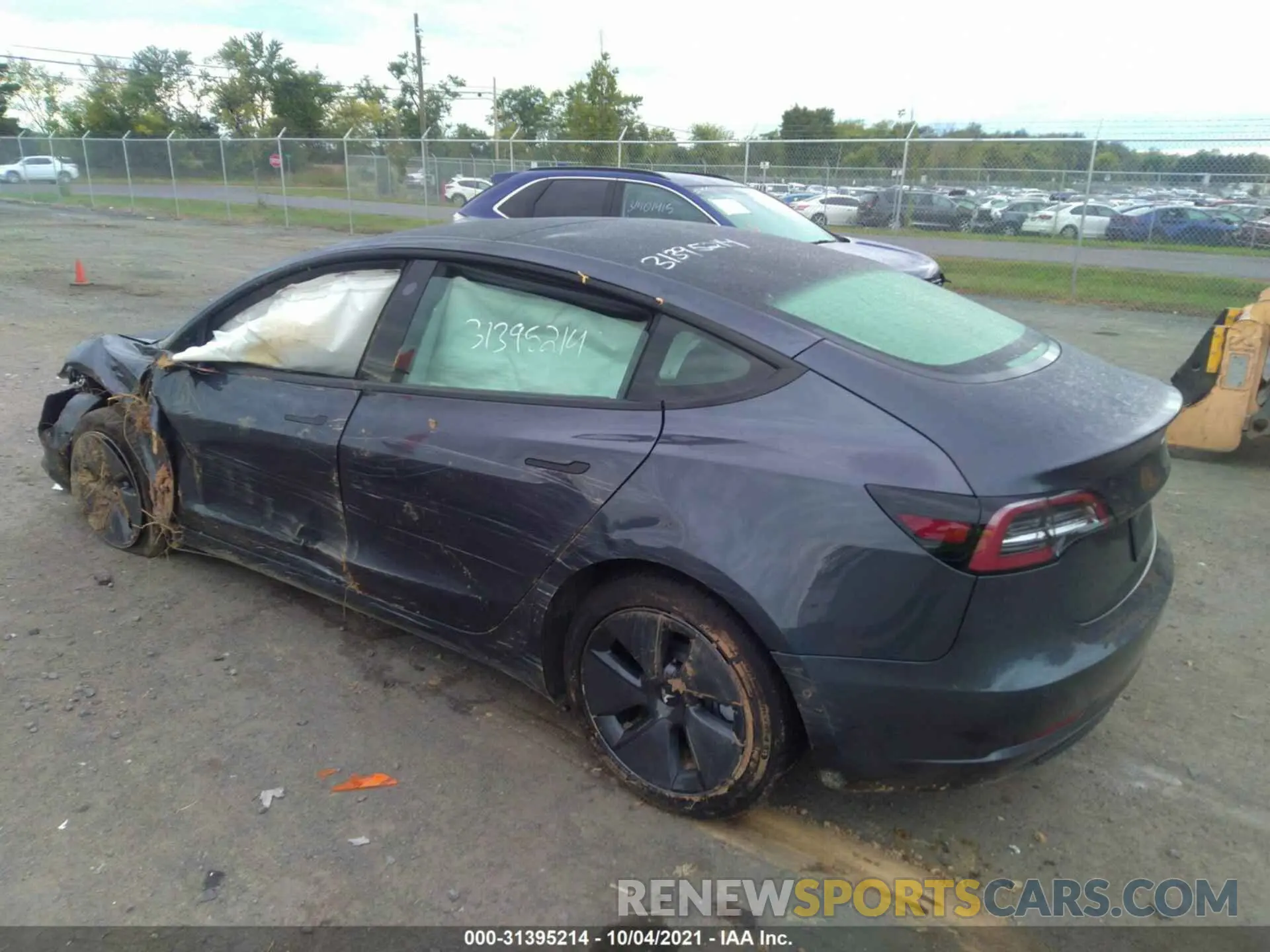 3 fotografías del automóvil dañado 5YJ3E1EA7MF974040 TESLA MODEL 3 2021