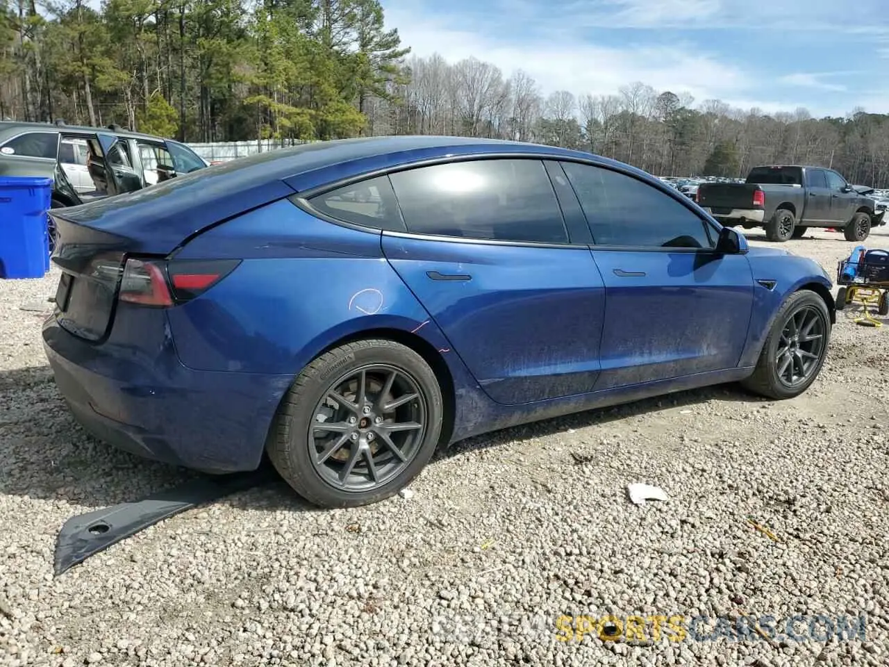 3 fotografías del automóvil dañado 5YJ3E1EA7MF986205 TESLA MODEL 3 2021
