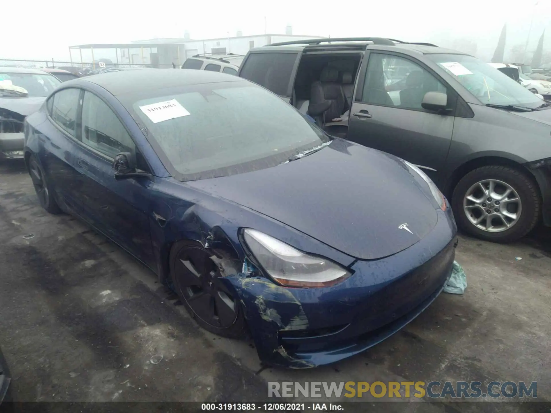 1 fotografías del automóvil dañado 5YJ3E1EA7MF994773 TESLA MODEL 3 2021