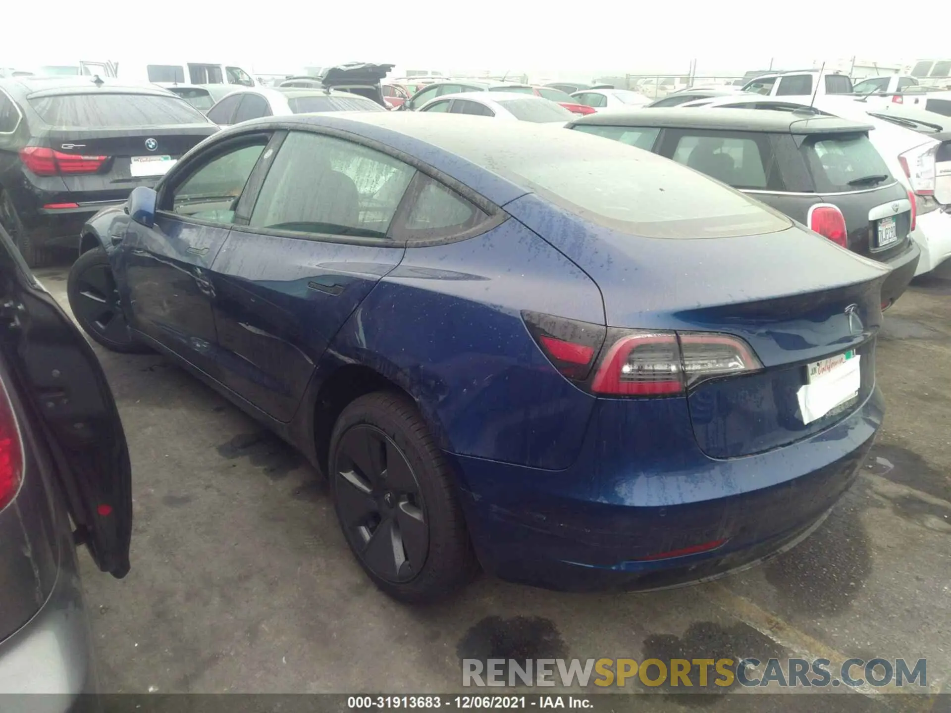 3 fotografías del automóvil dañado 5YJ3E1EA7MF994773 TESLA MODEL 3 2021