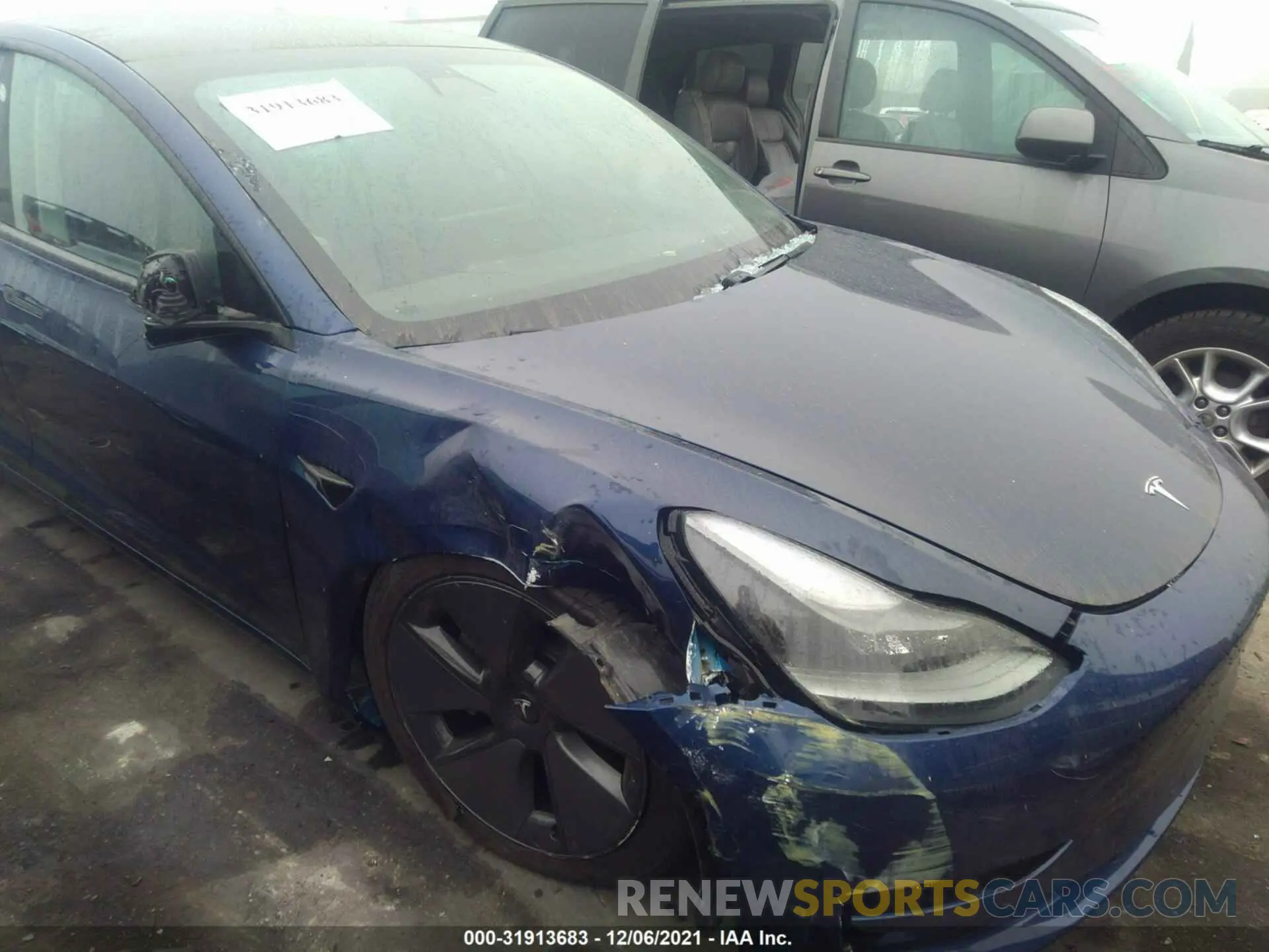 6 fotografías del automóvil dañado 5YJ3E1EA7MF994773 TESLA MODEL 3 2021