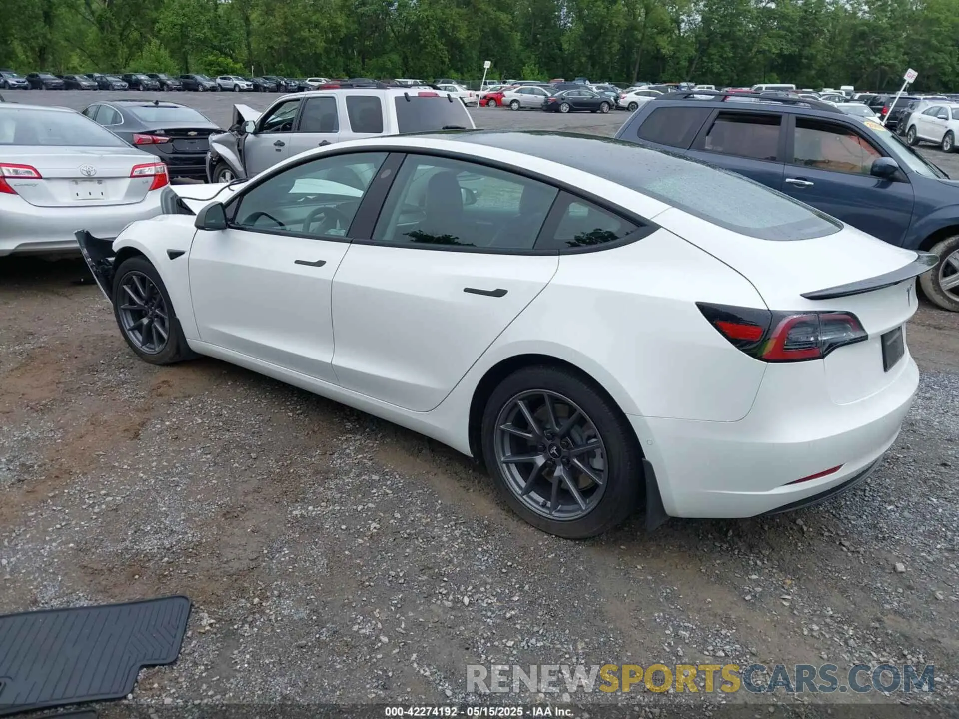 3 fotografías del automóvil dañado 5YJ3E1EA8MF023748 TESLA MODEL 3 2021